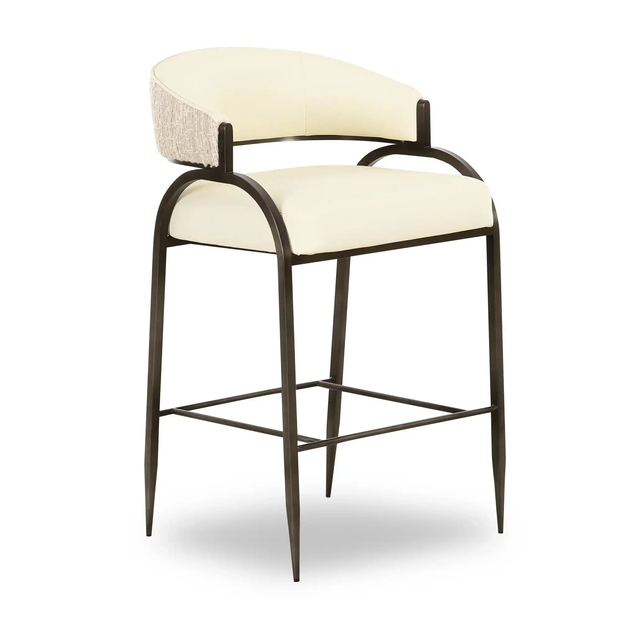 Tatum - Vegan Leather 2-Tone Counter Stool - Best Buy Furniture
