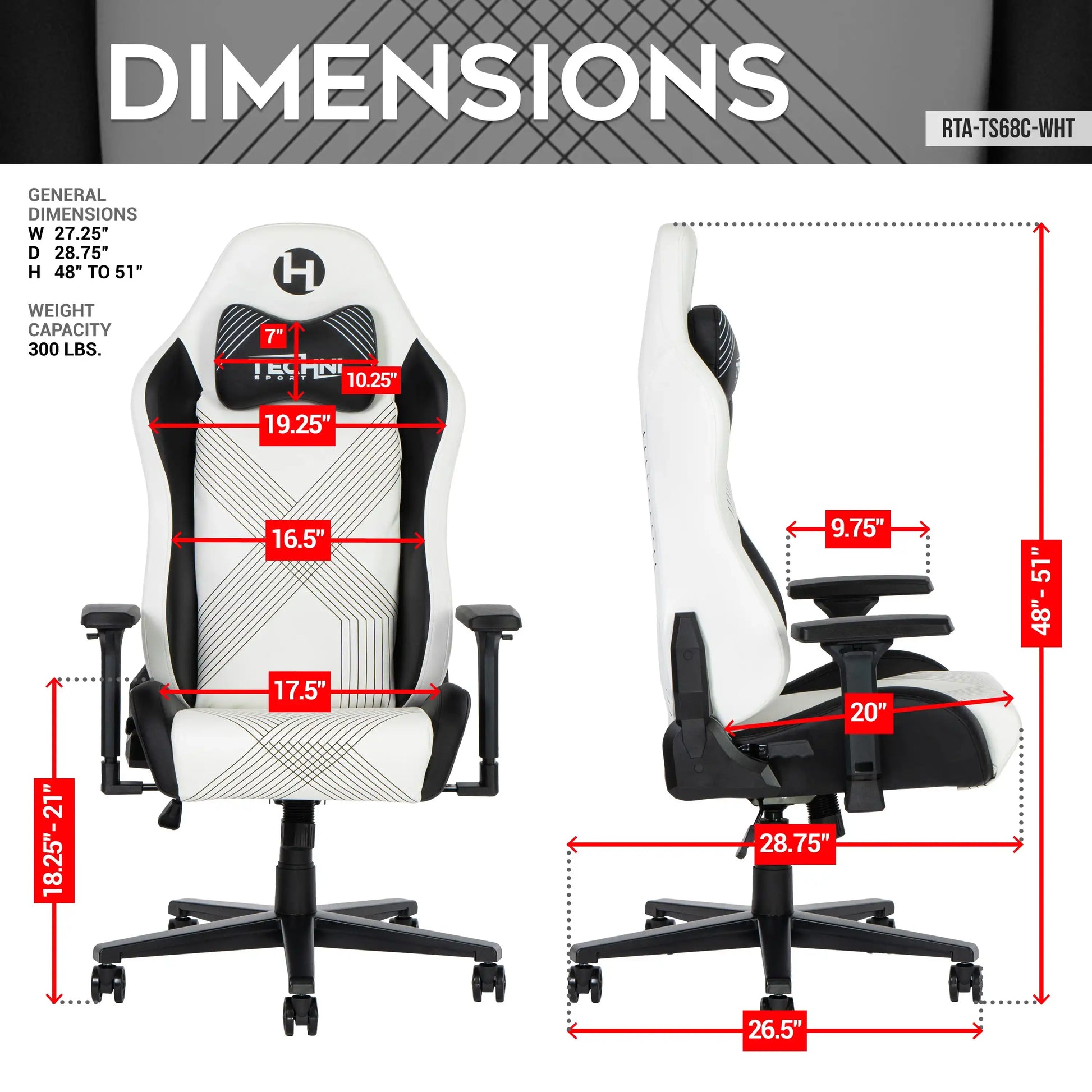 Techni Sport RTA-TS68C-WHT Comfort Edge White Gaming Chair - Best Buy Furniture
