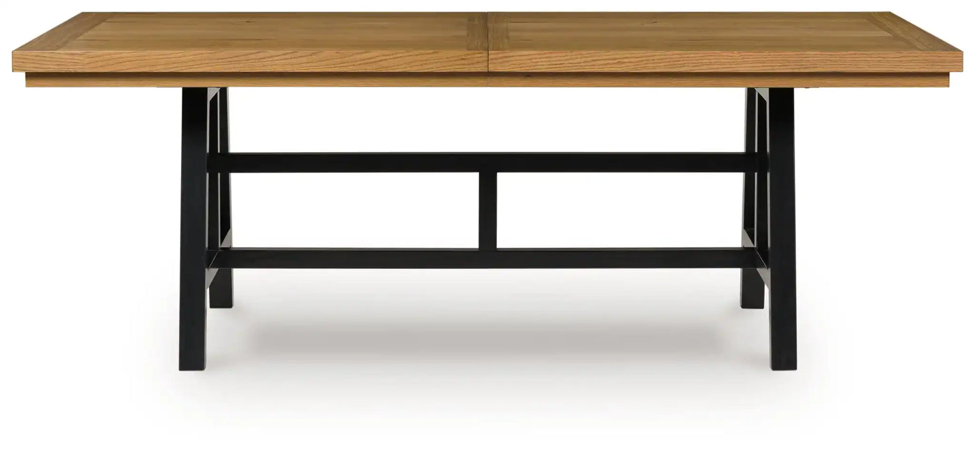 Galliden - Rectangular Dining Room Extension Table - Black / Brown - Best Buy Furniture