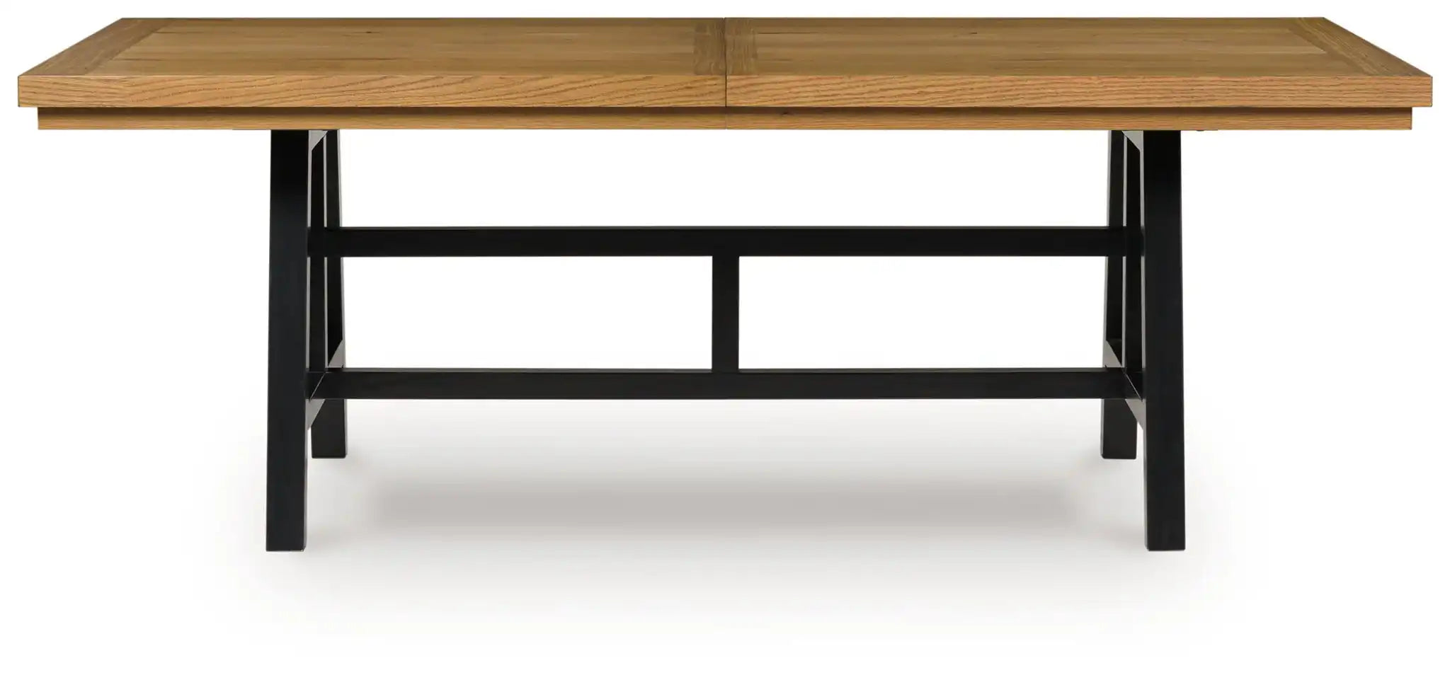 Galliden - Rectangular Dining Room Extension Table - Black / Brown - Best Buy Furniture