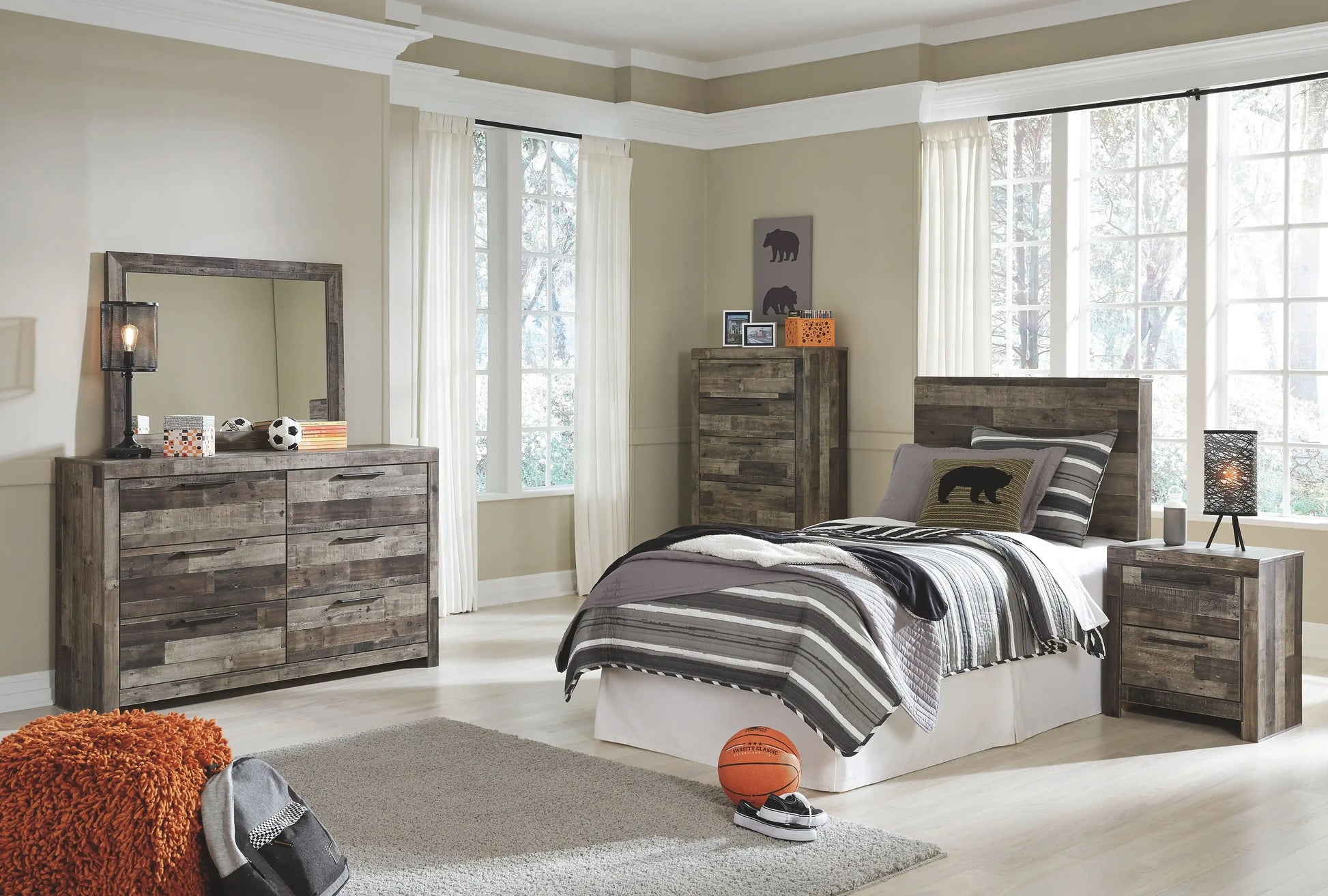 Derekson - Headboard With Bed Frame - Best Buy Furniture