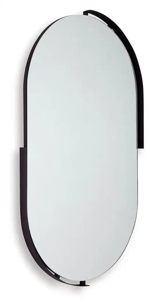 Valkings - Accent Mirror - Black - Best Buy Furniture