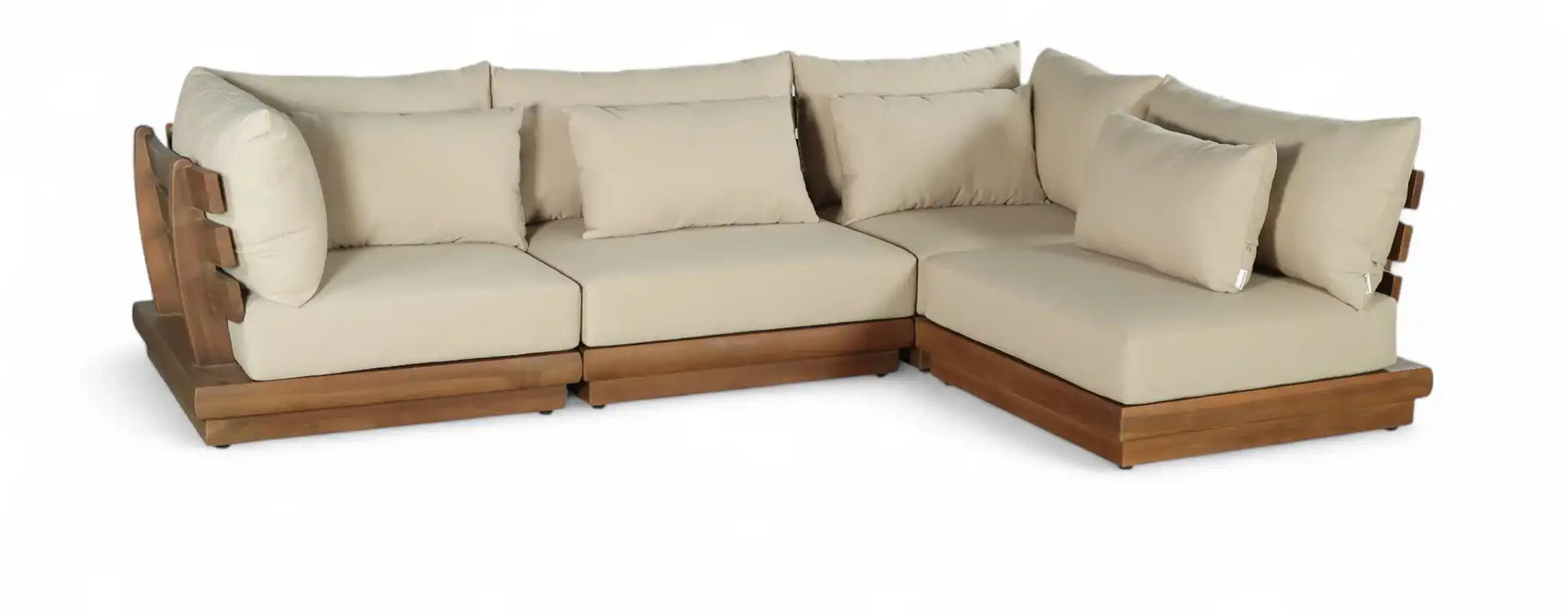 Mirella - 4 Piece Water Resistant Fabric Outdoor Patio Modular Sectional - Best Buy Furniture
