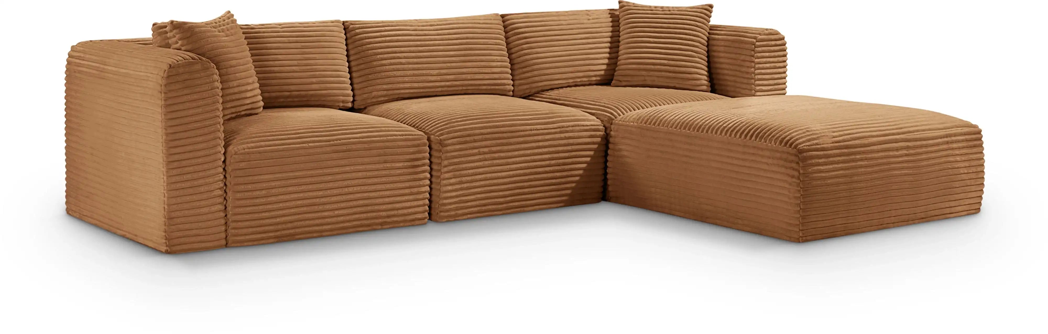 Shaggy - Fabric 4 Piece Modular Sectional - Best Buy Furniture