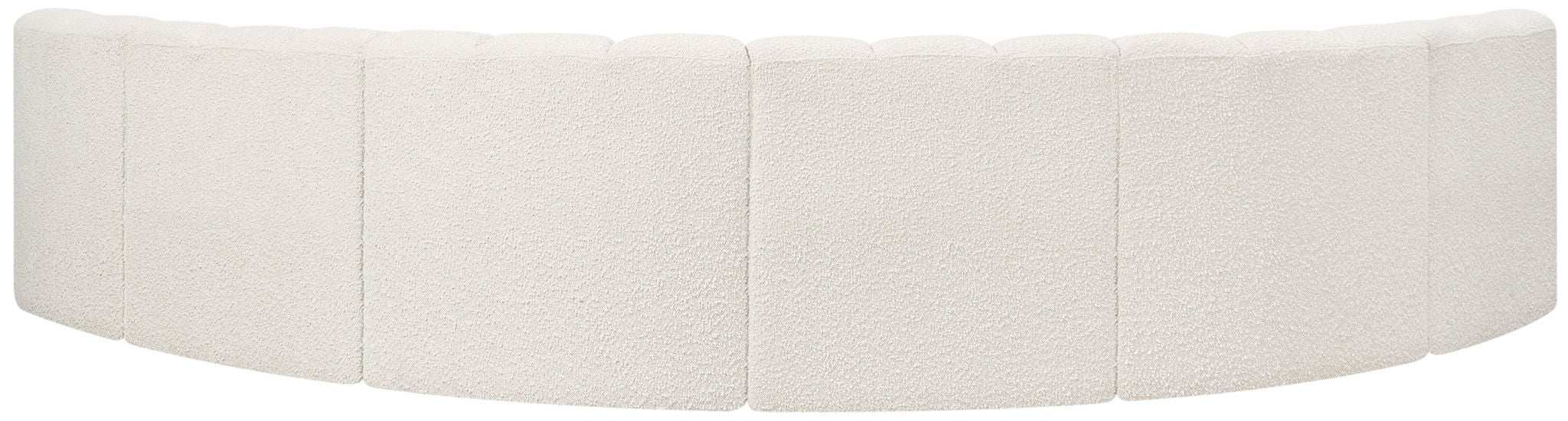 Arc - Boucle Fabric 6 Piece U-Shaped Modular Sofa