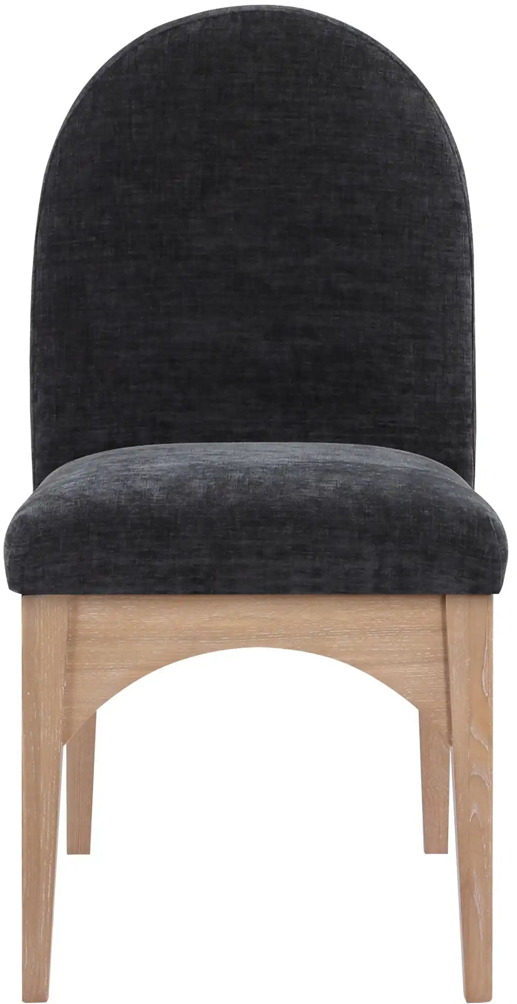 Waldorf - Chenille Dining Side Chair With Natural Legs