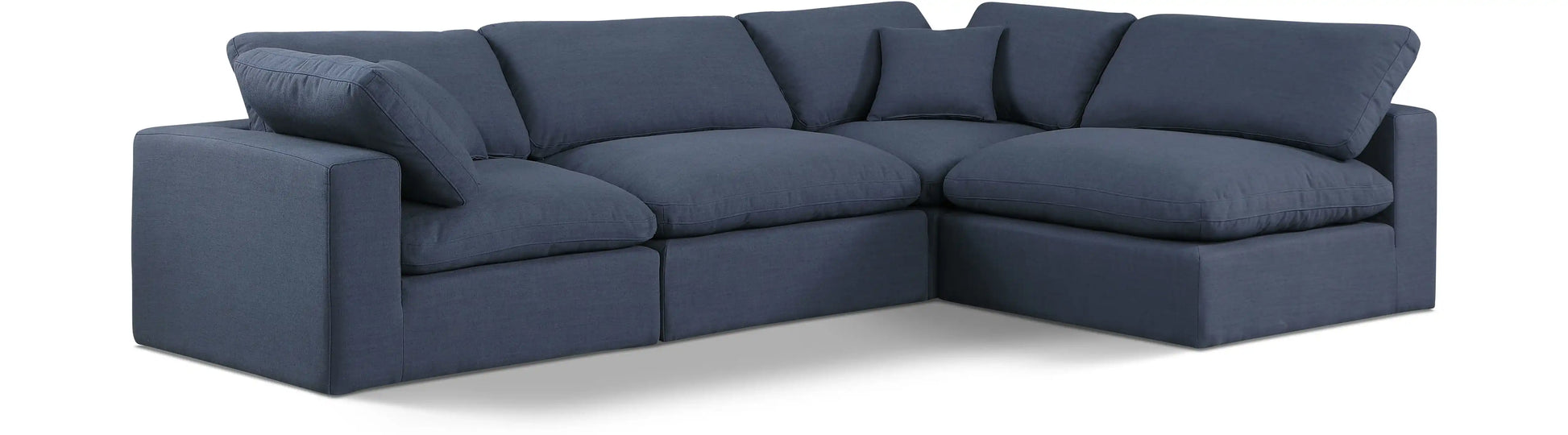 Comfy - 4 Piece Linen Fabric Modular Armless Sectional - Best Buy Furniture