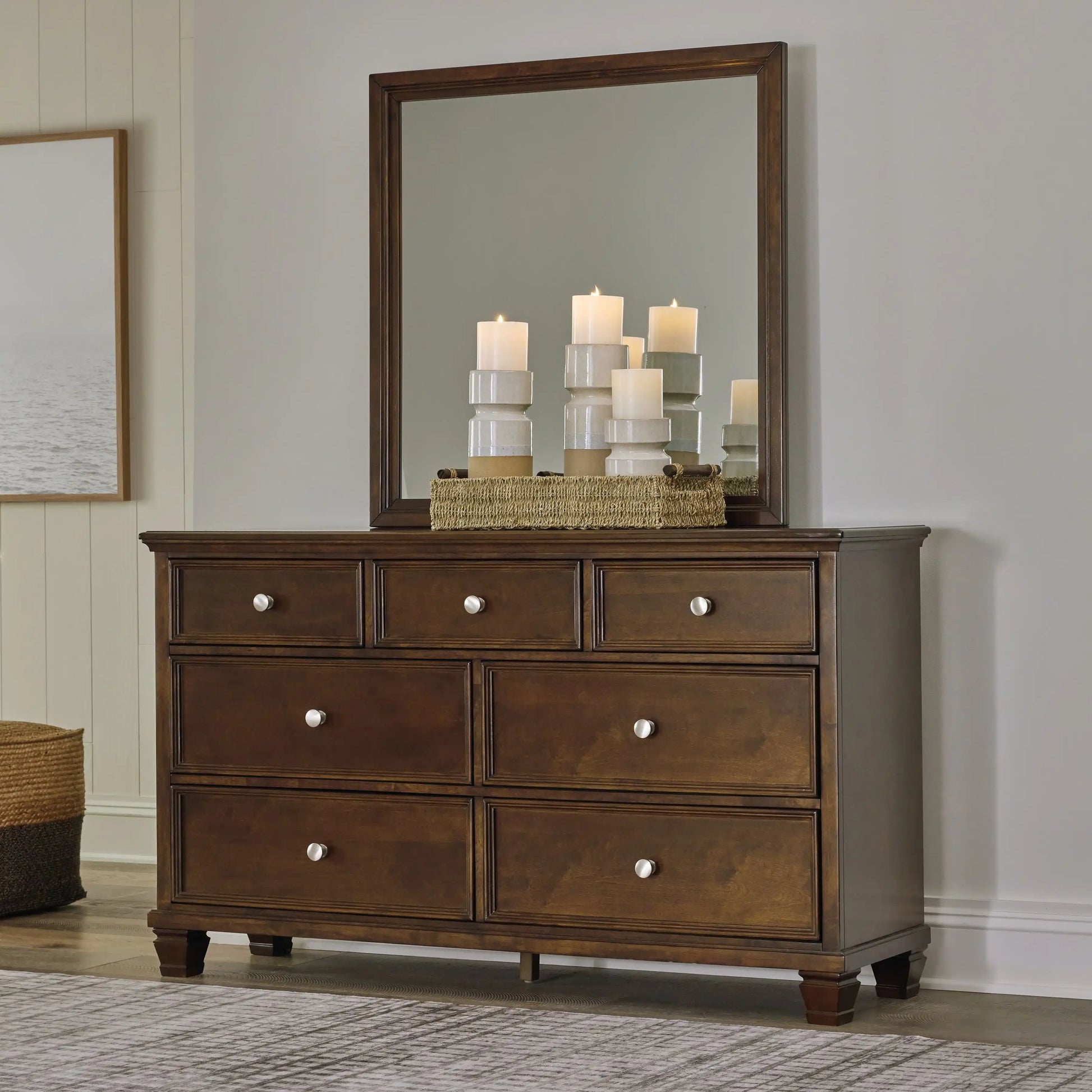 Danabrin - Dresser And Mirror - Brown - Best Buy Furniture