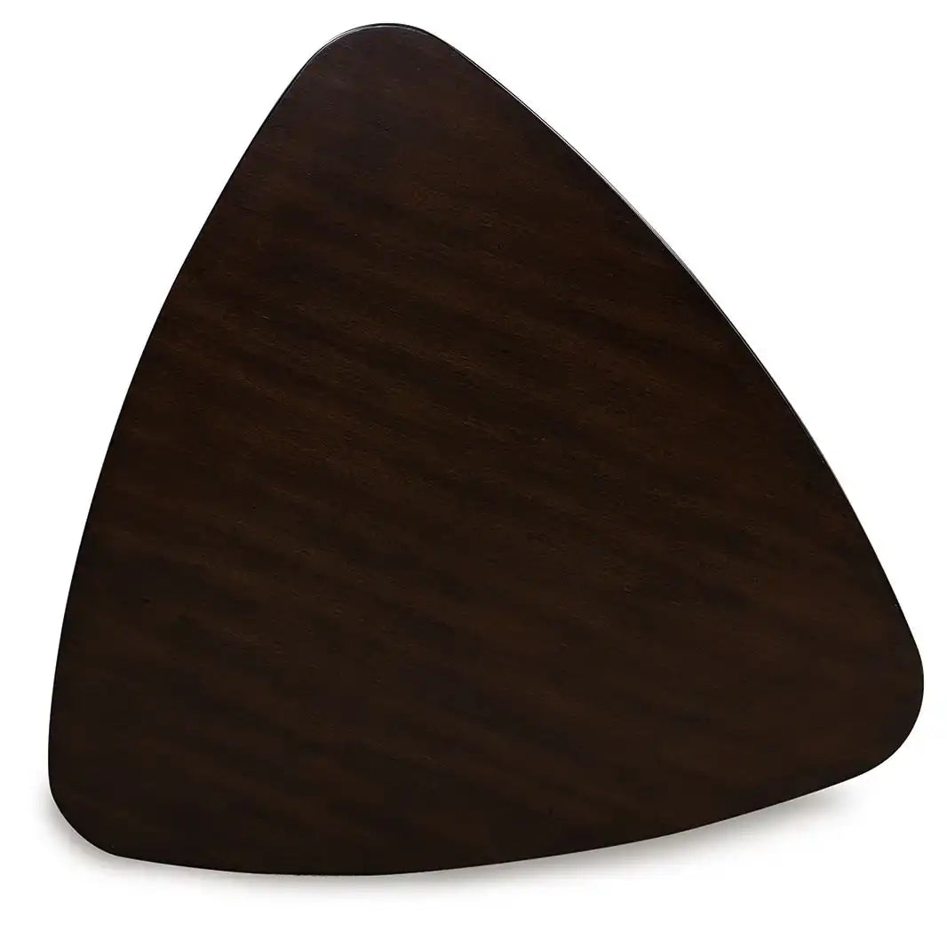 Mallenette - Triangle Dining Room Table - Merlot - Best Buy Furniture