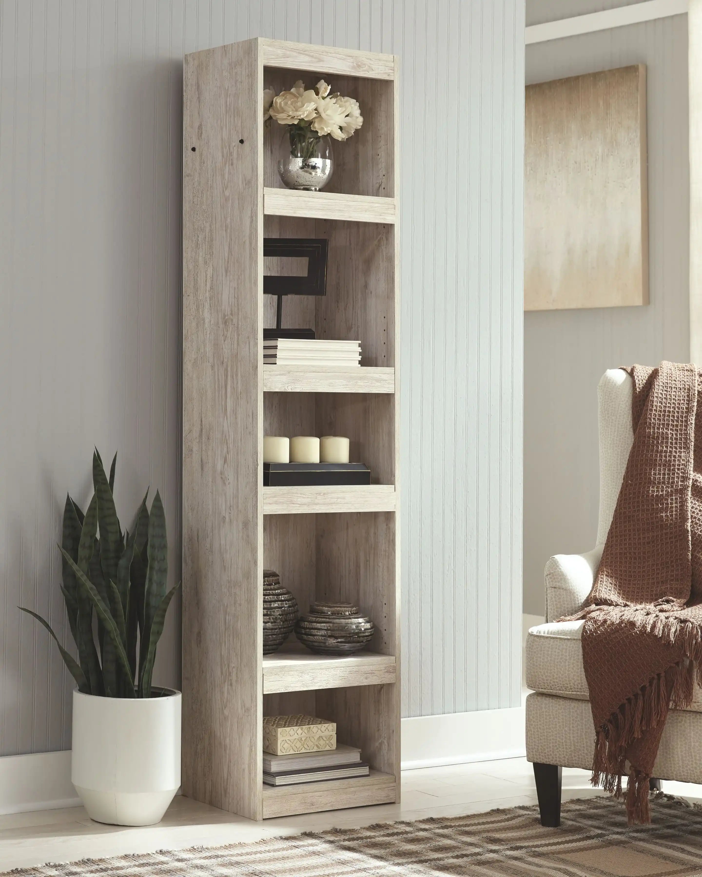Willowton - Pier - 4 Shelves - Whitewash - Best Buy Furniture