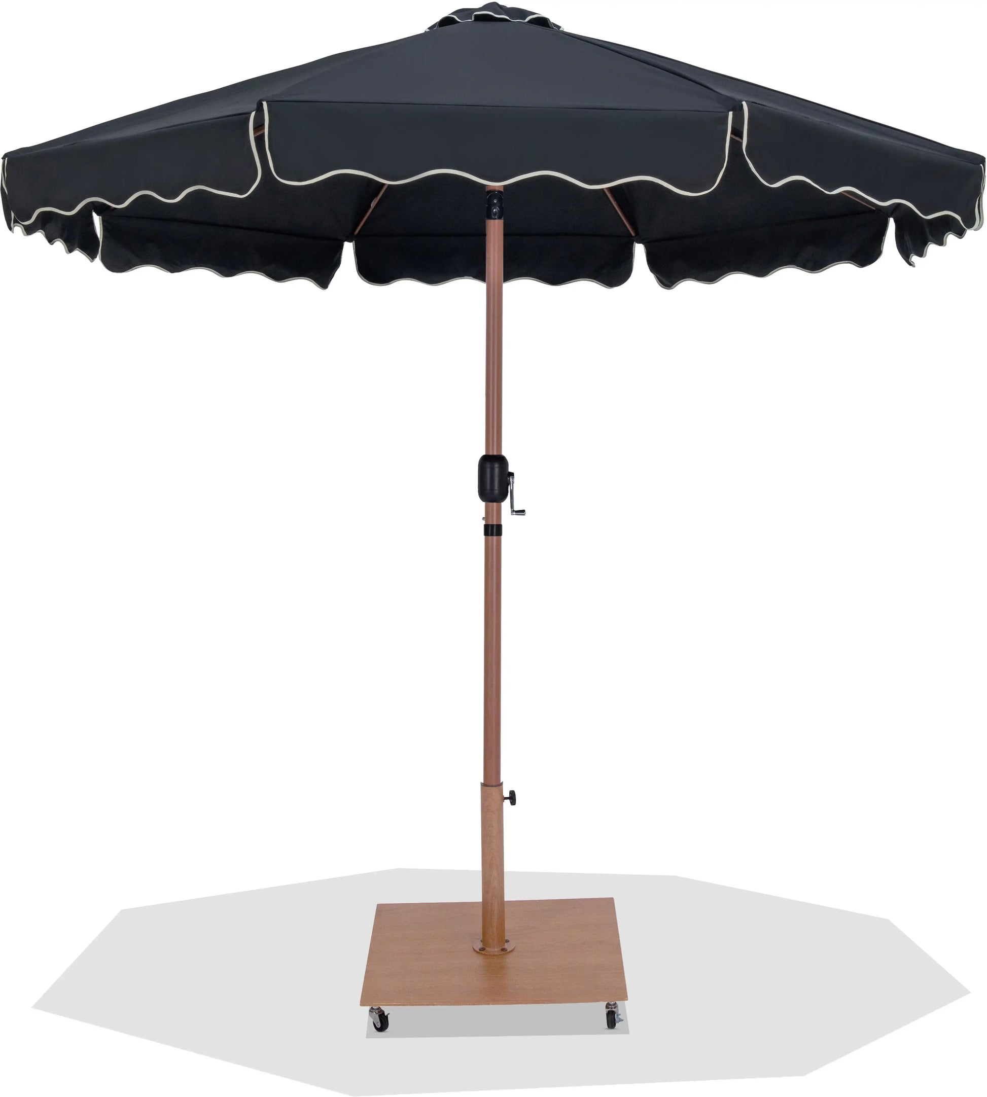 Amalfi - Aluminum Patio Umbrella - Light Brown Base / Light Brown Pole - Best Buy Furniture
