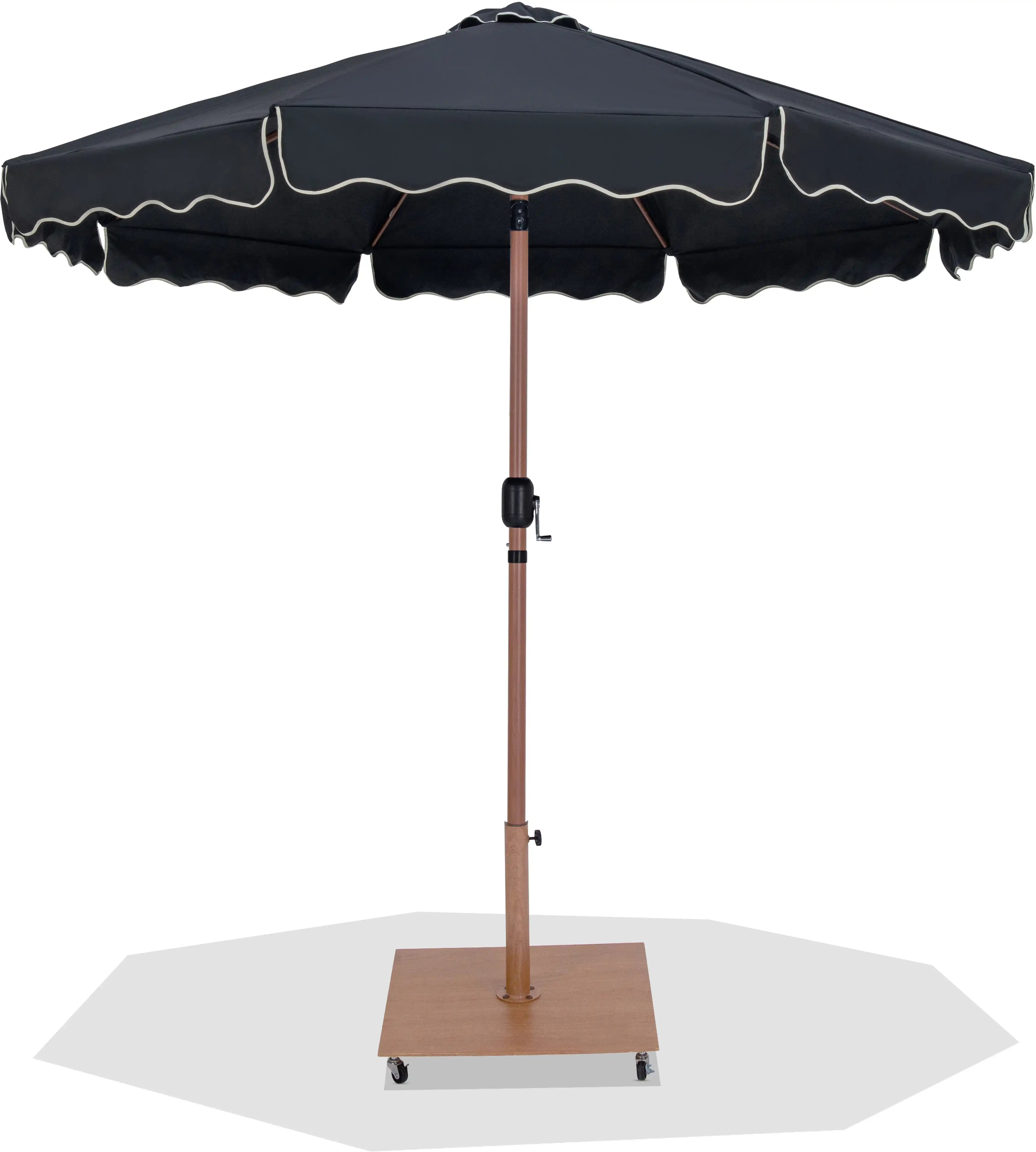 Amalfi - Aluminum Patio Umbrella - Light Brown Base / Light Brown Pole - Best Buy Furniture