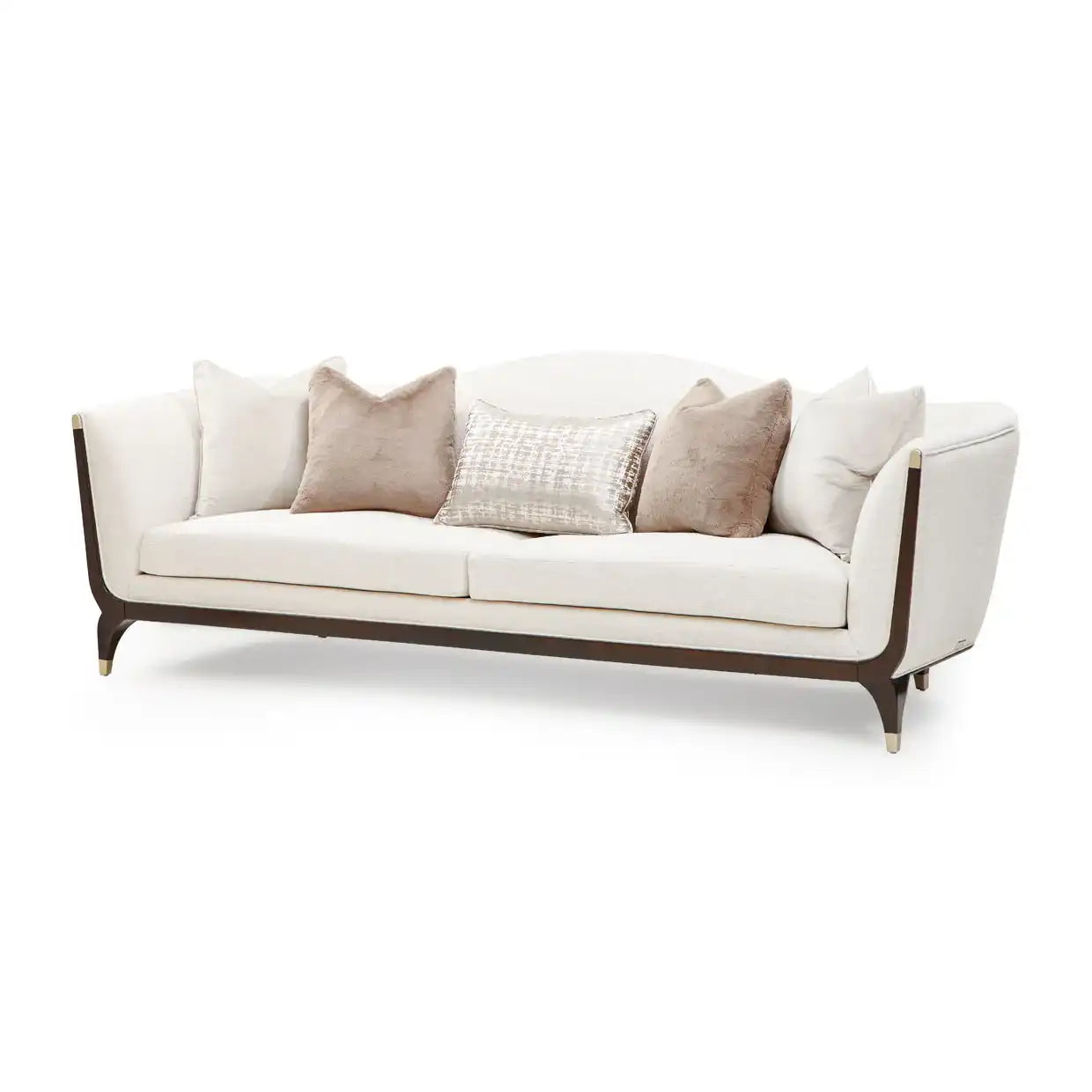 Paris Chic - Sofa - Cremini / Espresso - Best Buy Furniture