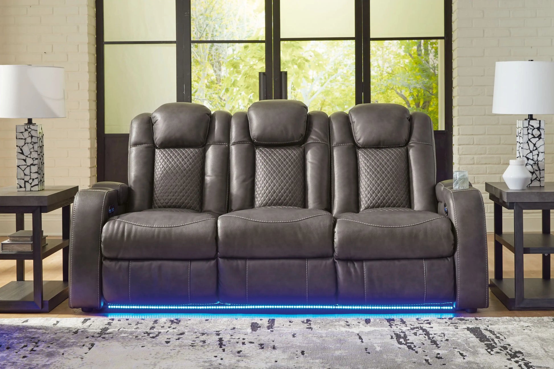 Fyne-dyme - Power Reclining Sofa With Adj Headrest - Best Buy Furniture