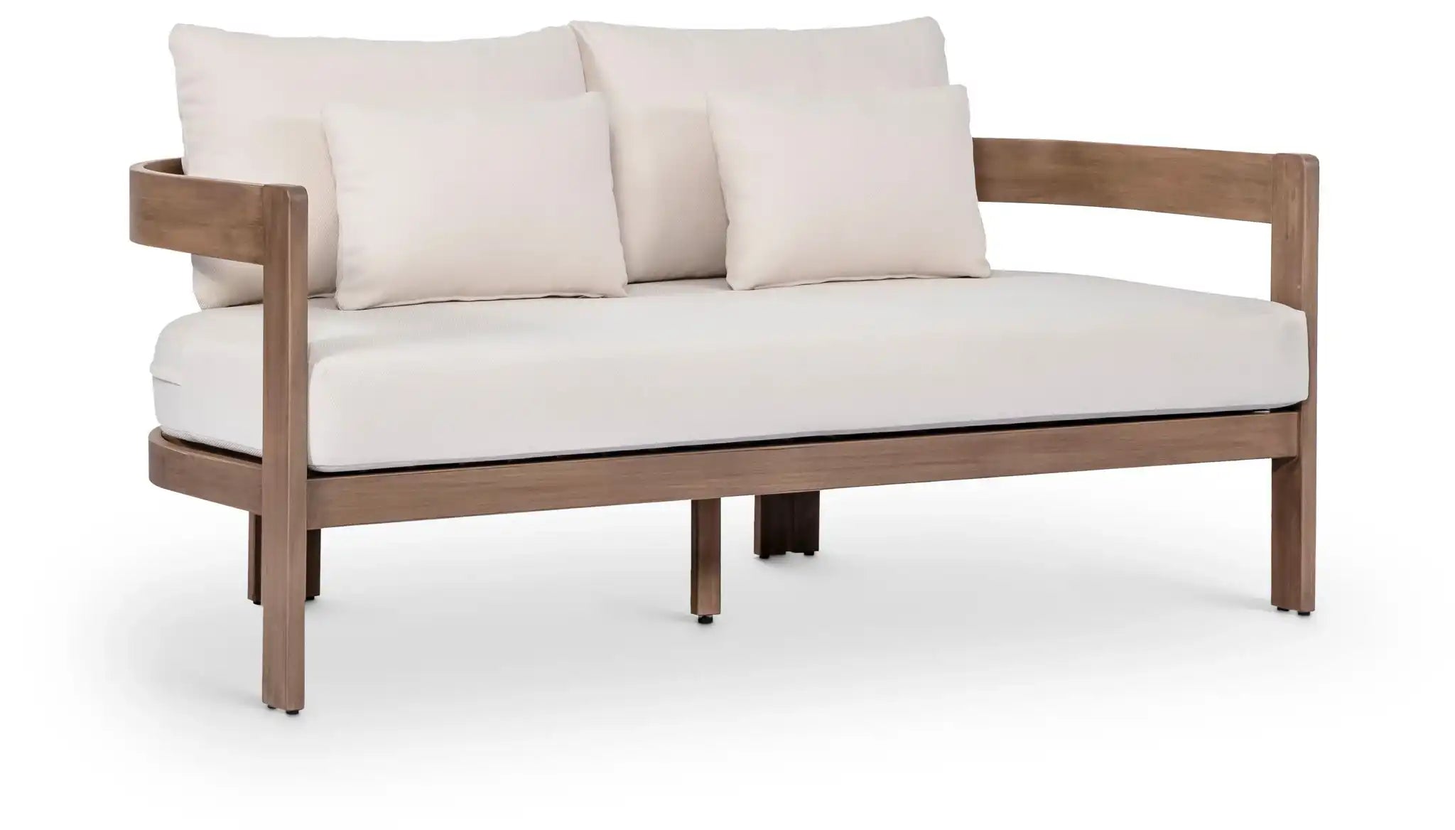 Newport - Water Resistant Fabric 65" Upholstered Outdoor Patio Loveseat - Best Buy Furniture