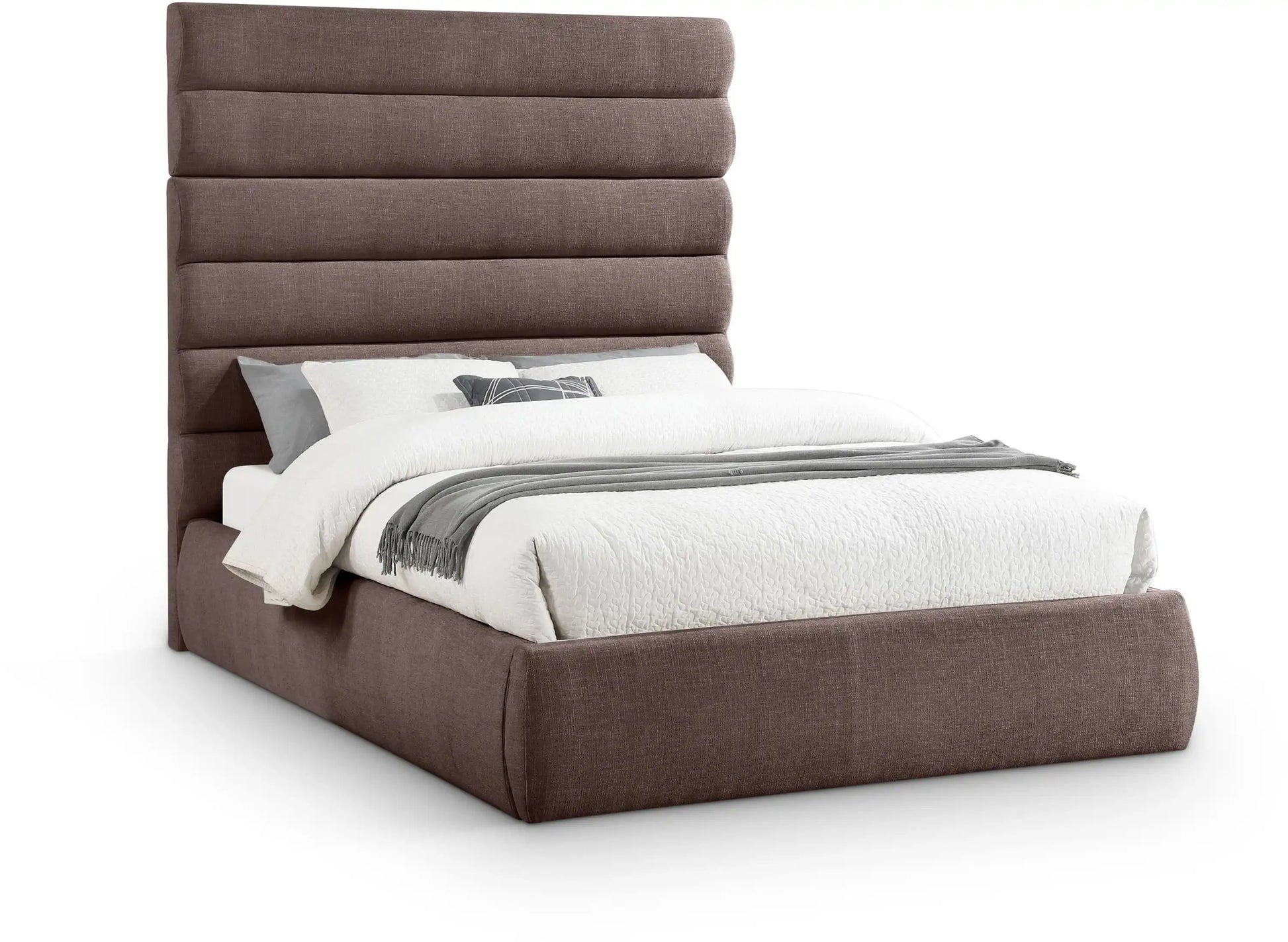Adam - Linen Fabric Bed With 70.5" Headboard - Best Buy Furniture