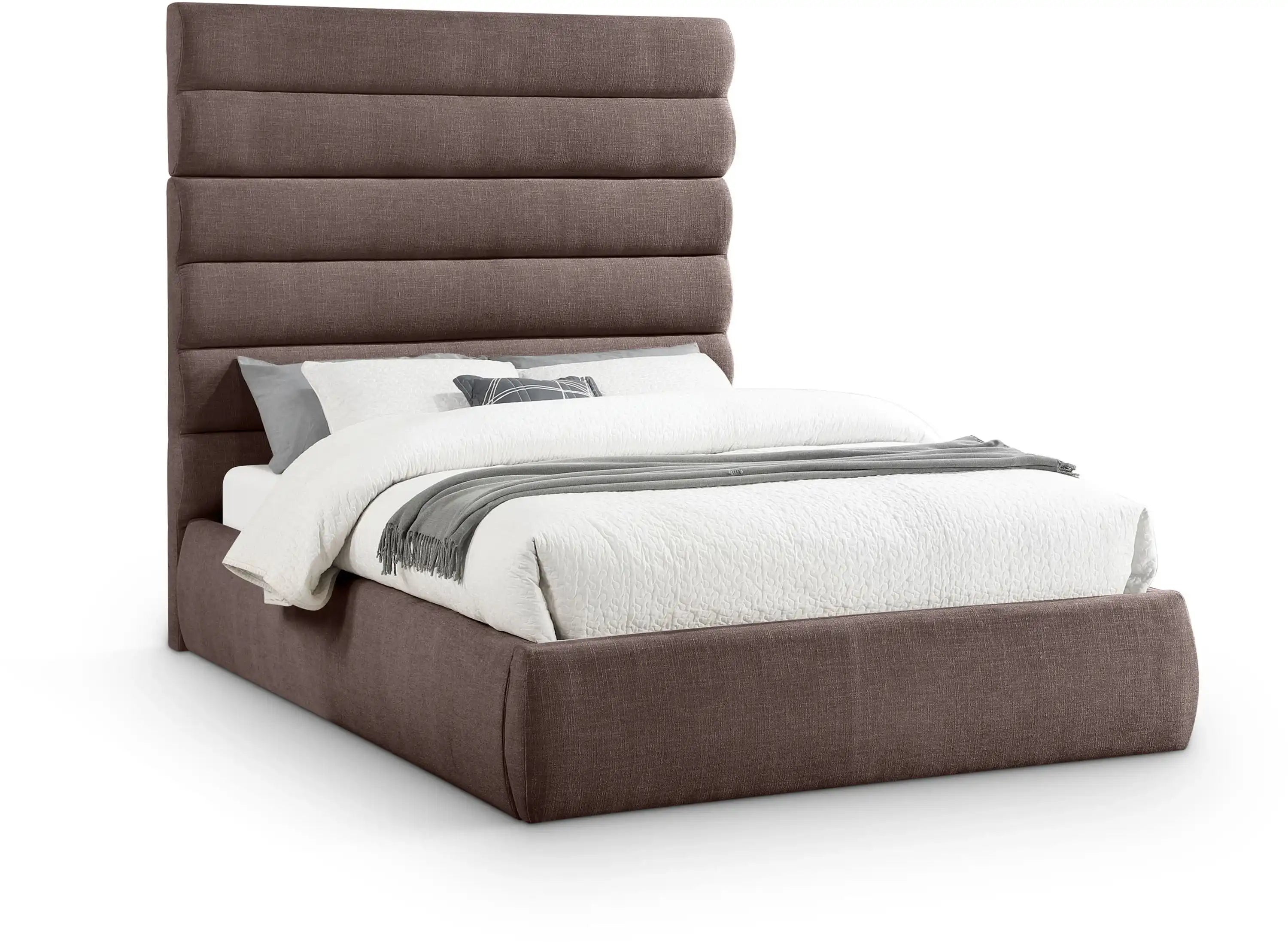 Adam - Linen Fabric Bed With 70.5" Headboard - Best Buy Furniture