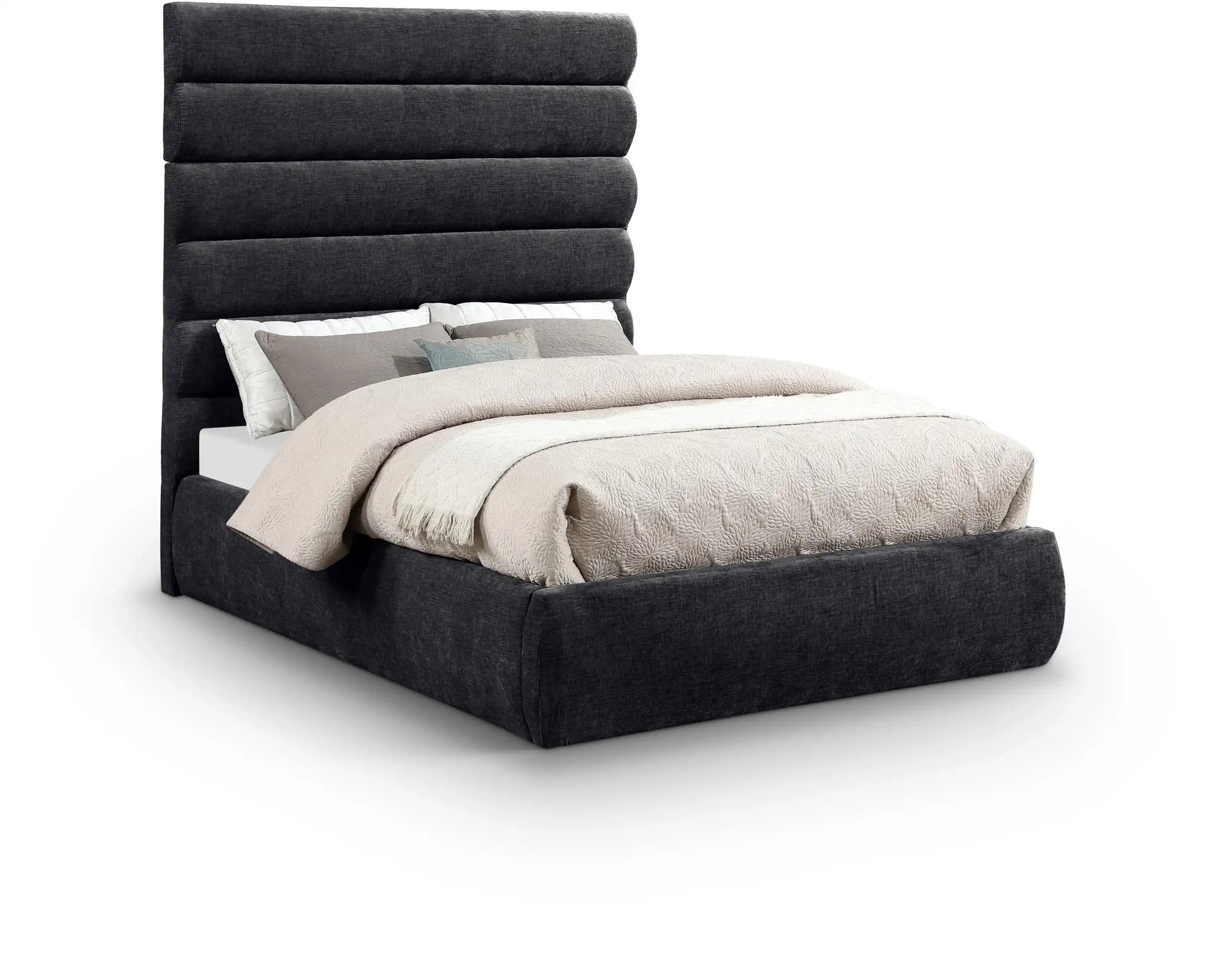 Adam - Chenille Fabric Bed With 70.5" Headboard - Best Buy Furniture