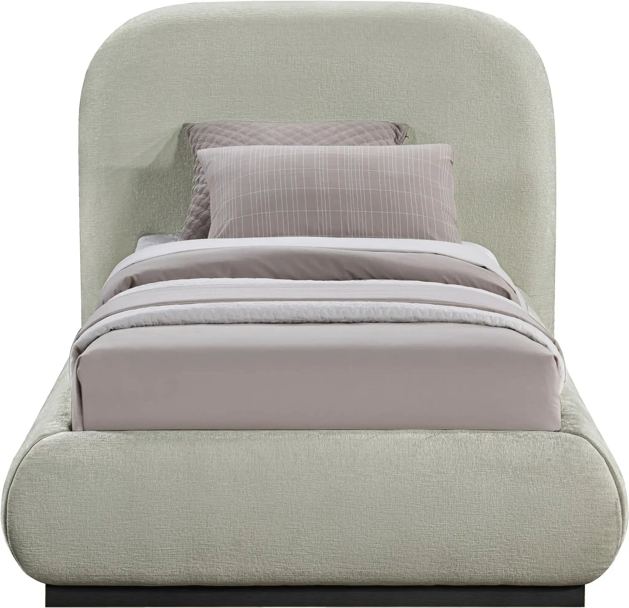 Vaughn - Chenille Bed With Black Base