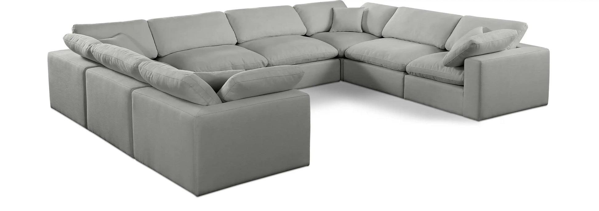 Comfy - 8 Piece Linen Modular Sectional - Best Buy Furniture