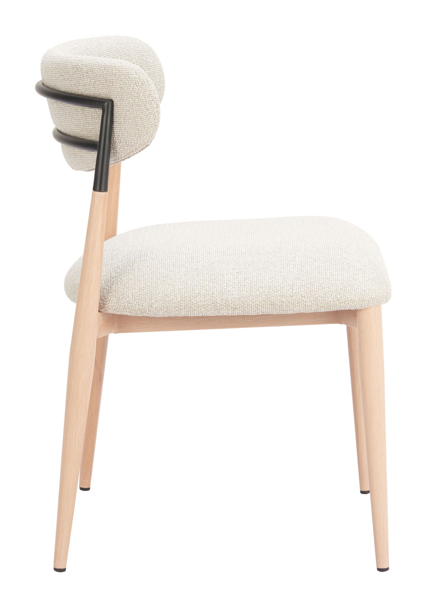 Equinox - Armless Dining Chair (Set of 2) - Oyster Gray / Natural