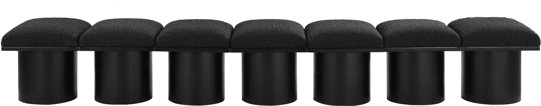 Pavilion - 7 Piece Modular Bench With Black Base