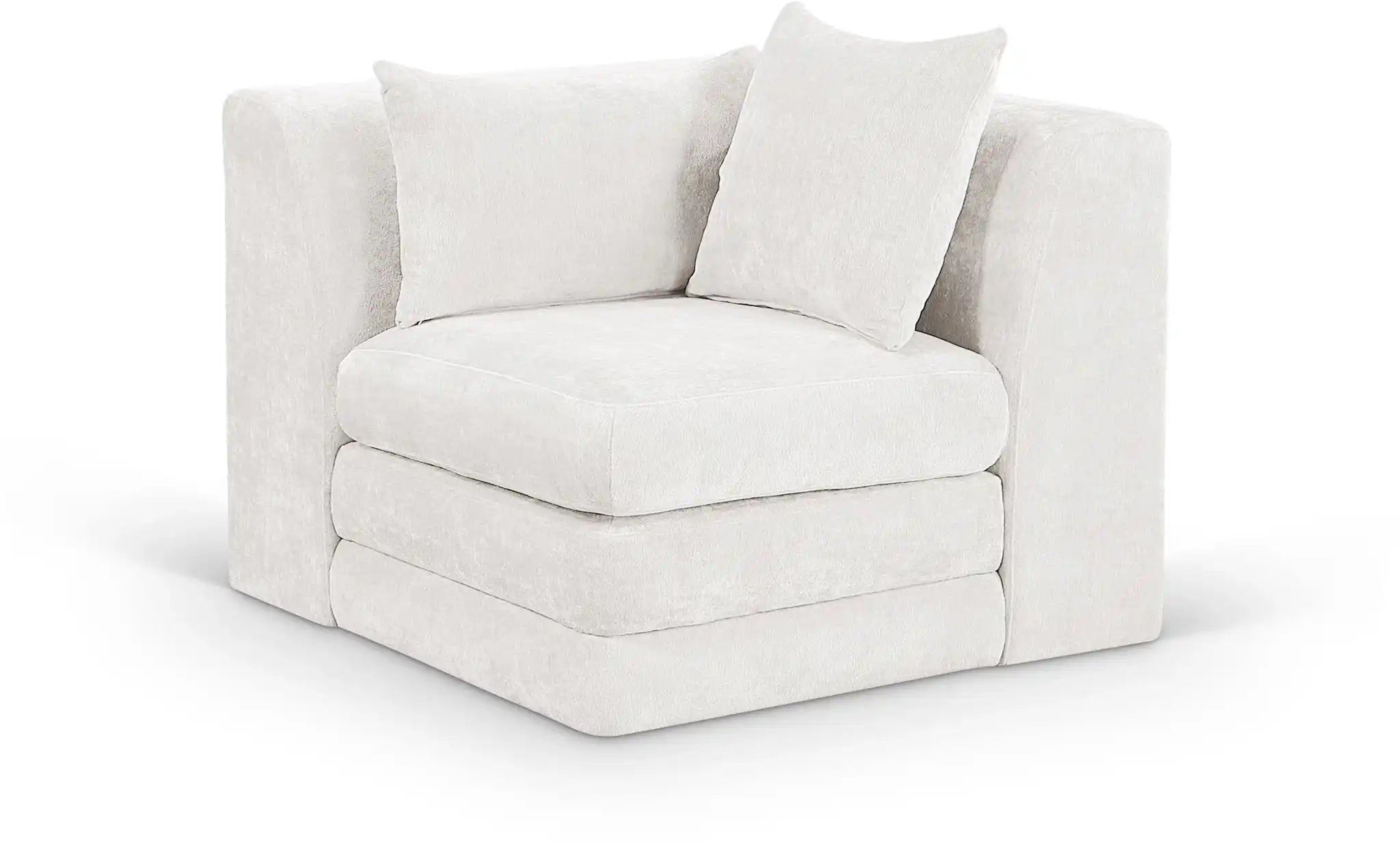 Stellar - Chenille Fabric Upholstered Modular Corner Chair - Best Buy Furniture