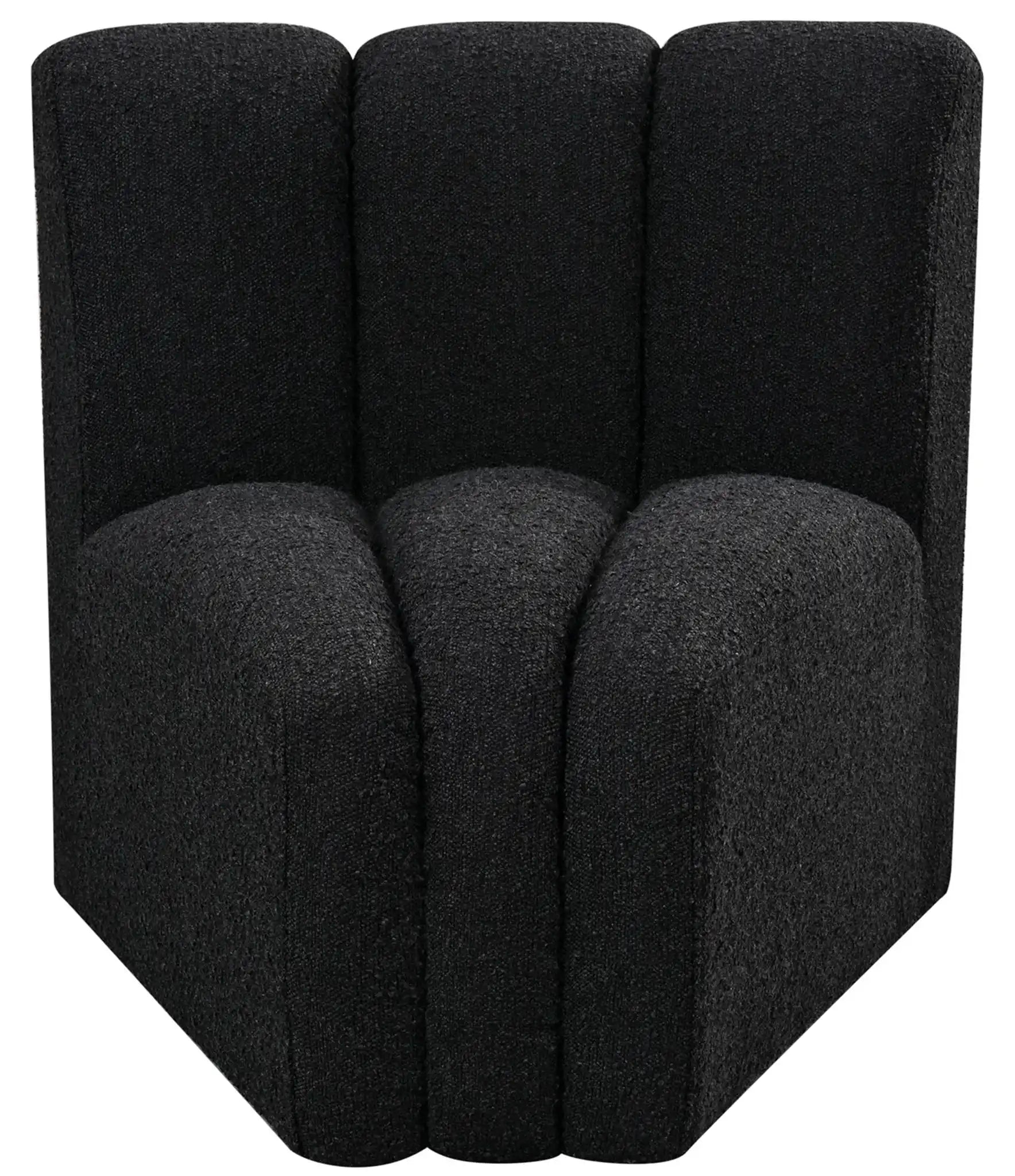 Arc - Boucle Fabric Curved Corner Chair