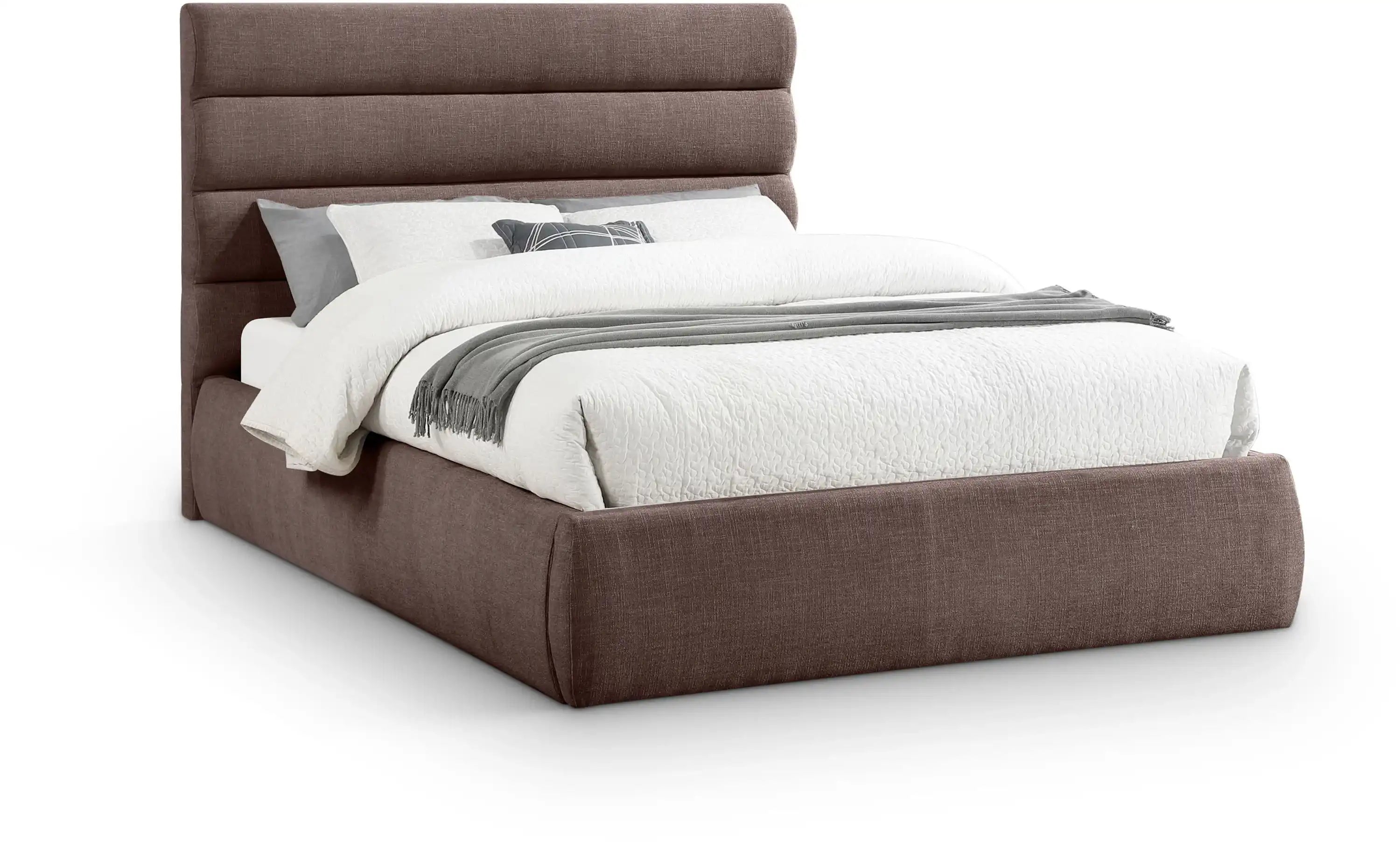 Adam - Linen Fabric Bed With 52" Headboard - Best Buy Furniture