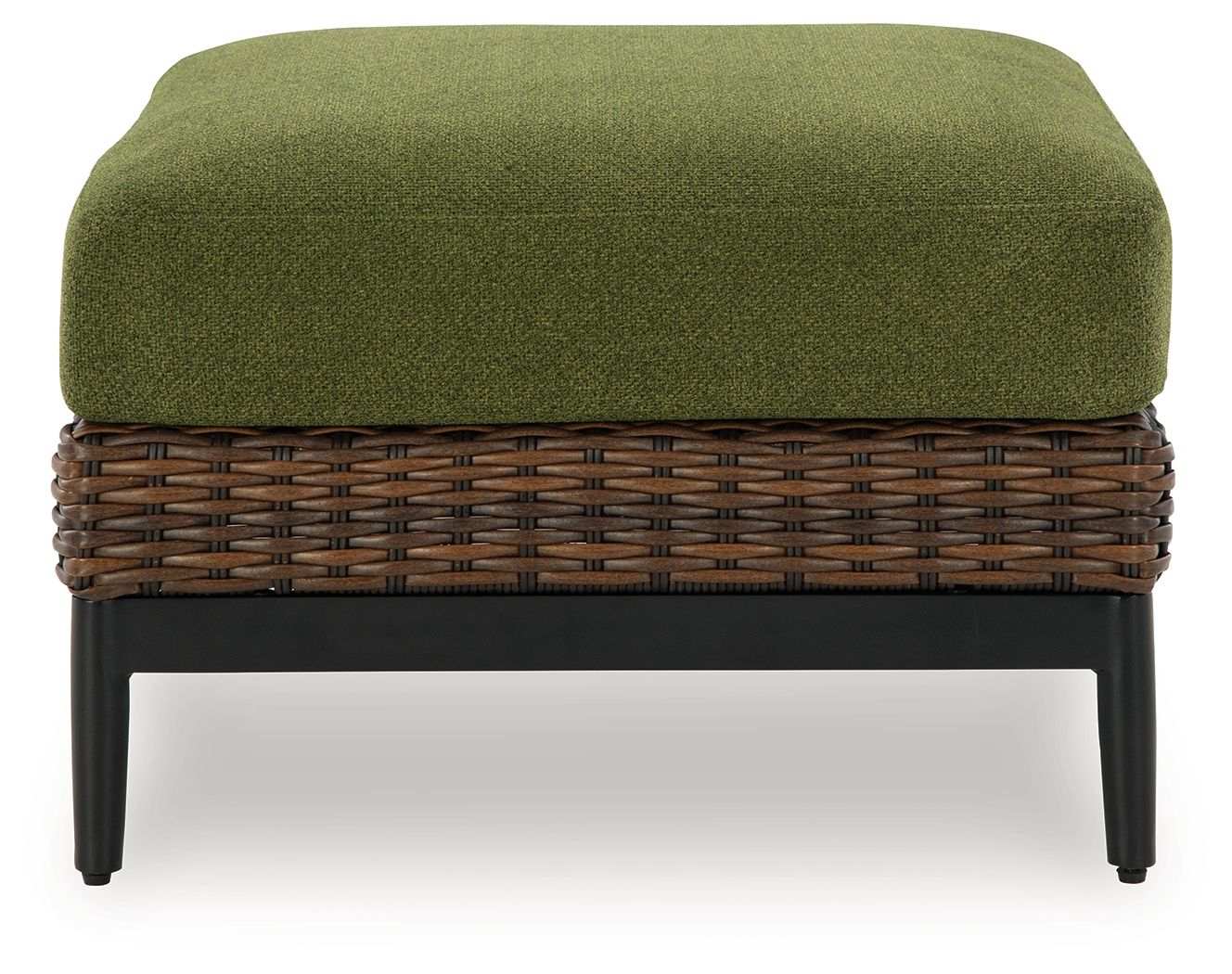 Horizon Hall - Ottoman With Cushion - Brown / Green - Best Buy Furniture