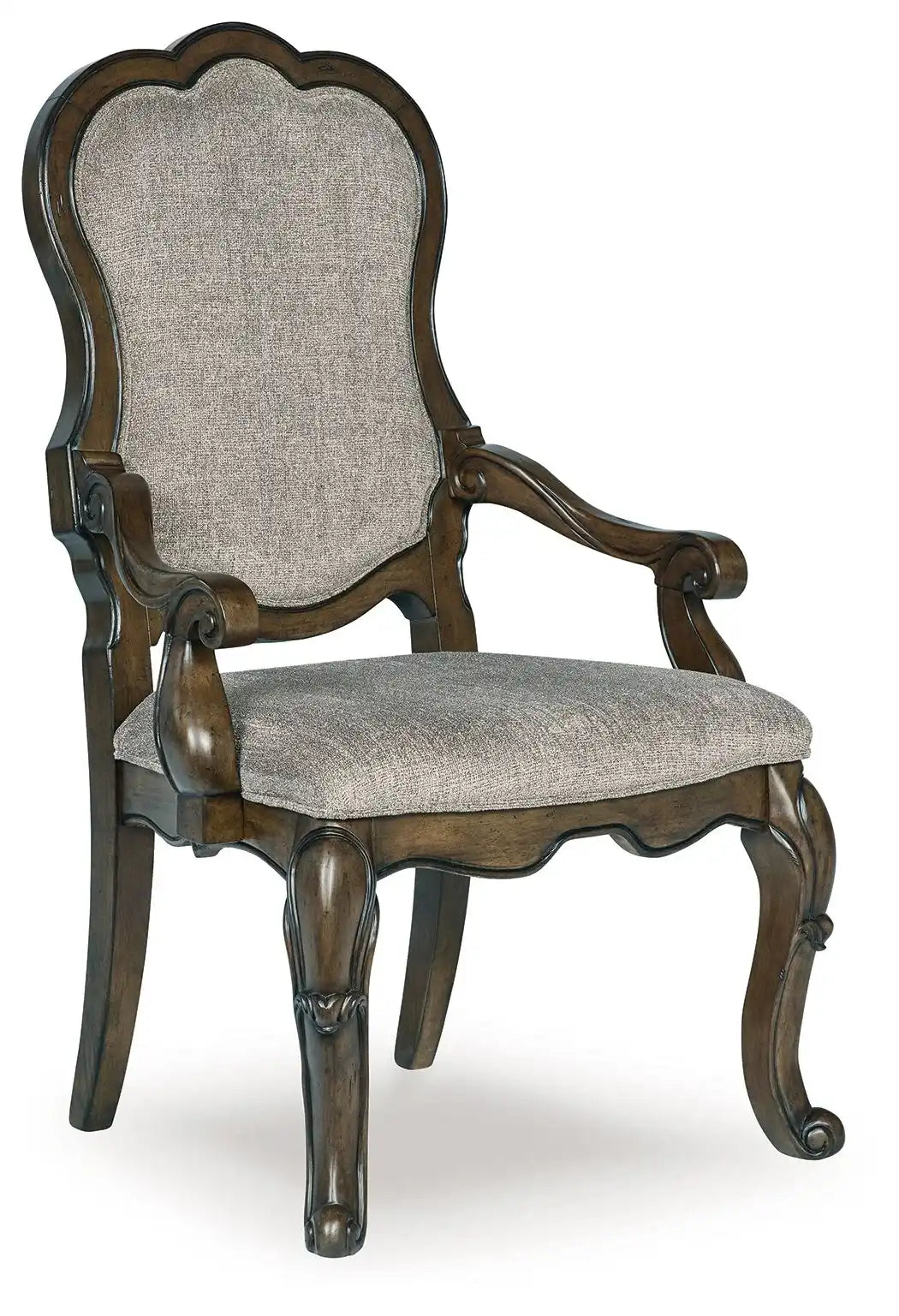 Maylee - Dining Upholstered Arm Chair (Set of 2) - Dark Brown - Best Buy Furniture