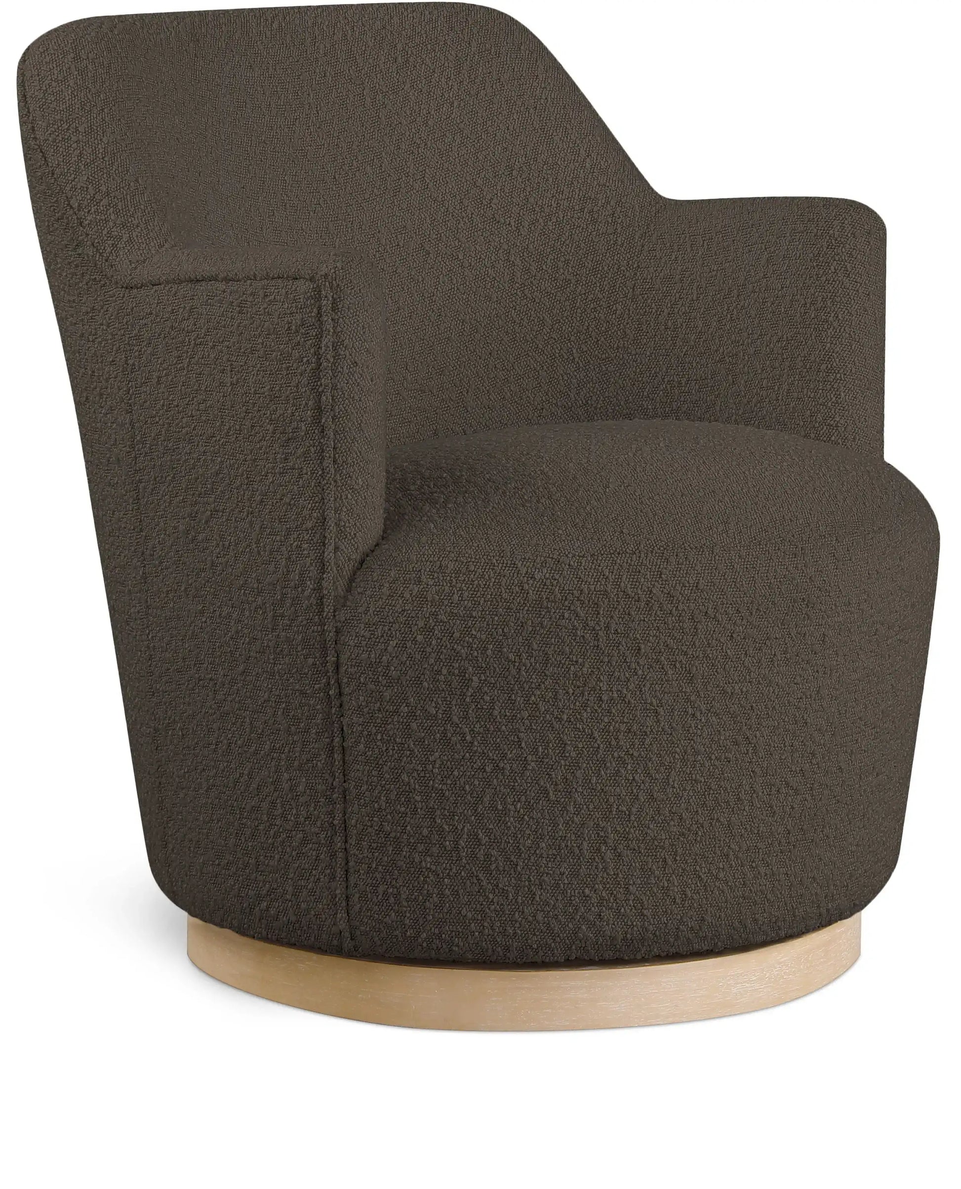 Clarita - Boucle Swivel Accent Chair - Best Buy Furniture
