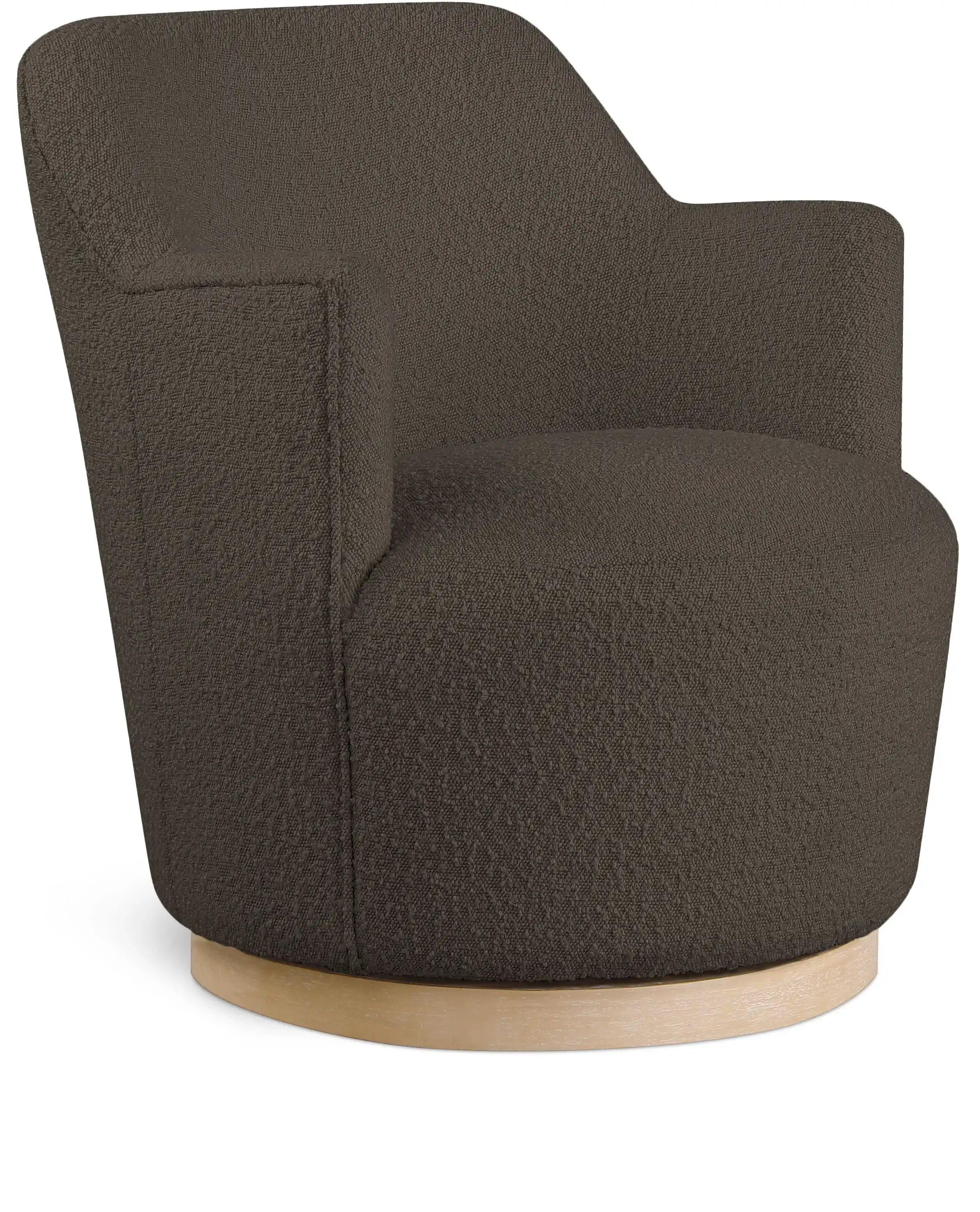 Clarita - Boucle Swivel Accent Chair - Best Buy Furniture
