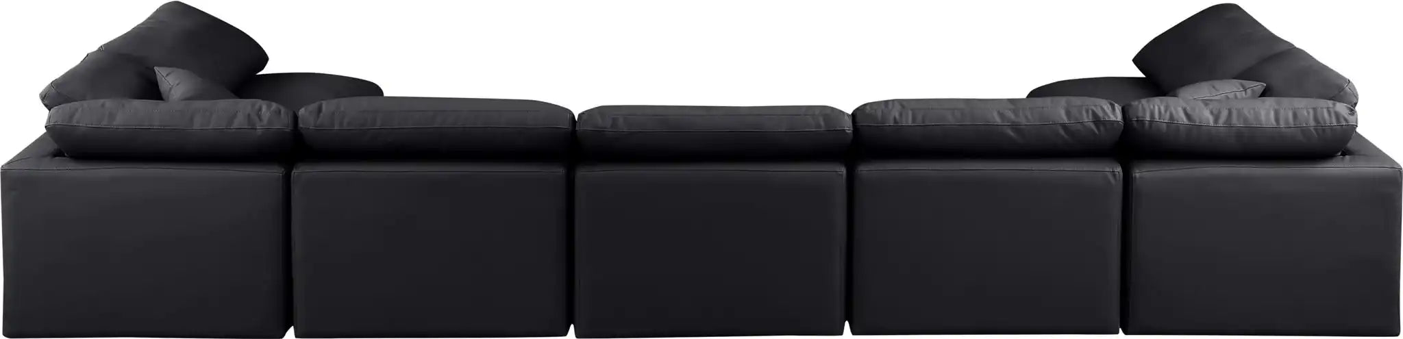 Indulge - Faux Leather 7 Piece Modular U-Shaped Sectional
