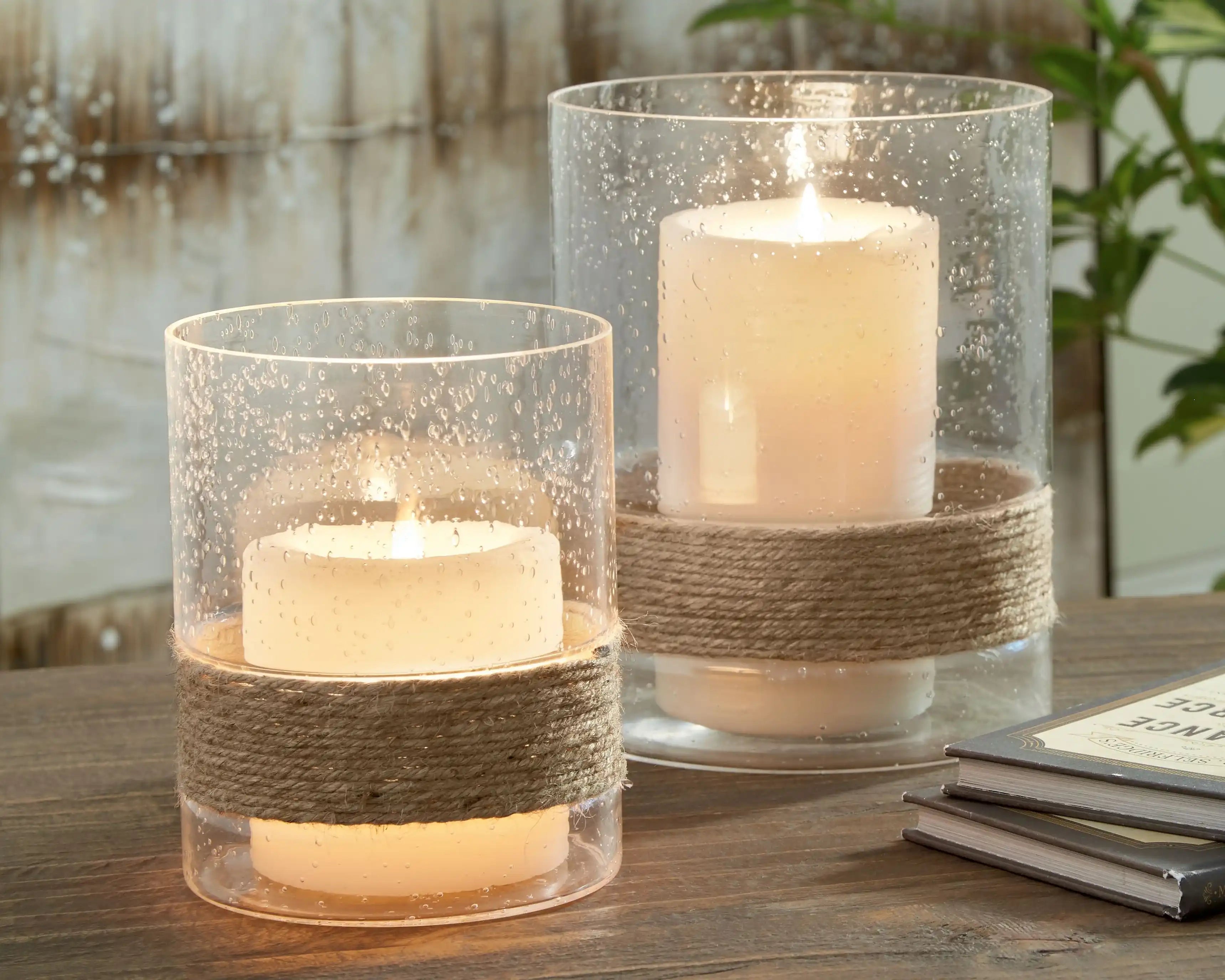 Eudocia - Candle Holder Set (Set of 2) - Clear - Best Buy Furniture