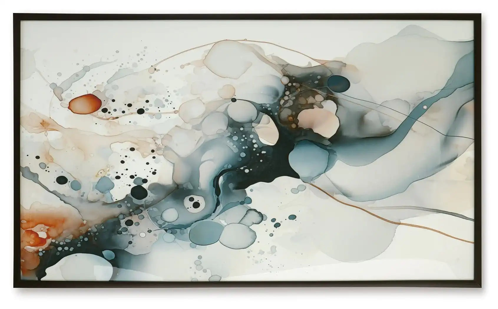 Foxenburg - Wall Art - Blue / Amber / White - Best Buy Furniture
