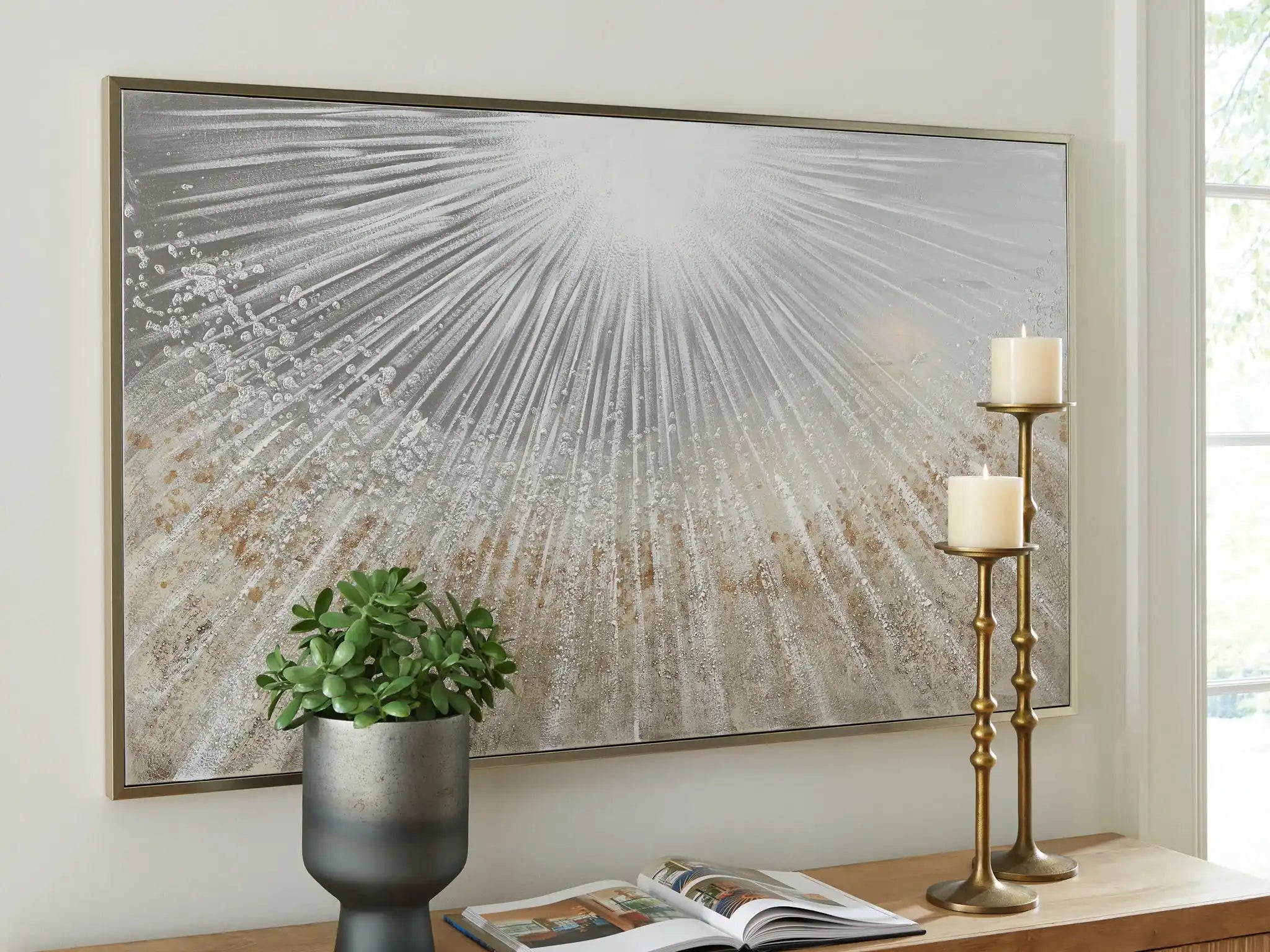 Waldard - Wall Art - Gray / Taupe / White - Best Buy Furniture