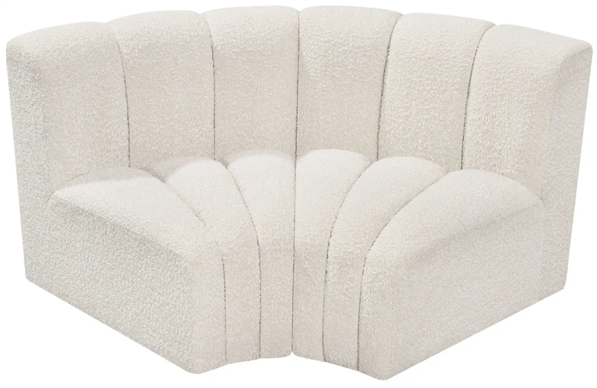 Arc - Boucle Fabric 2 Piece Modular Sofa