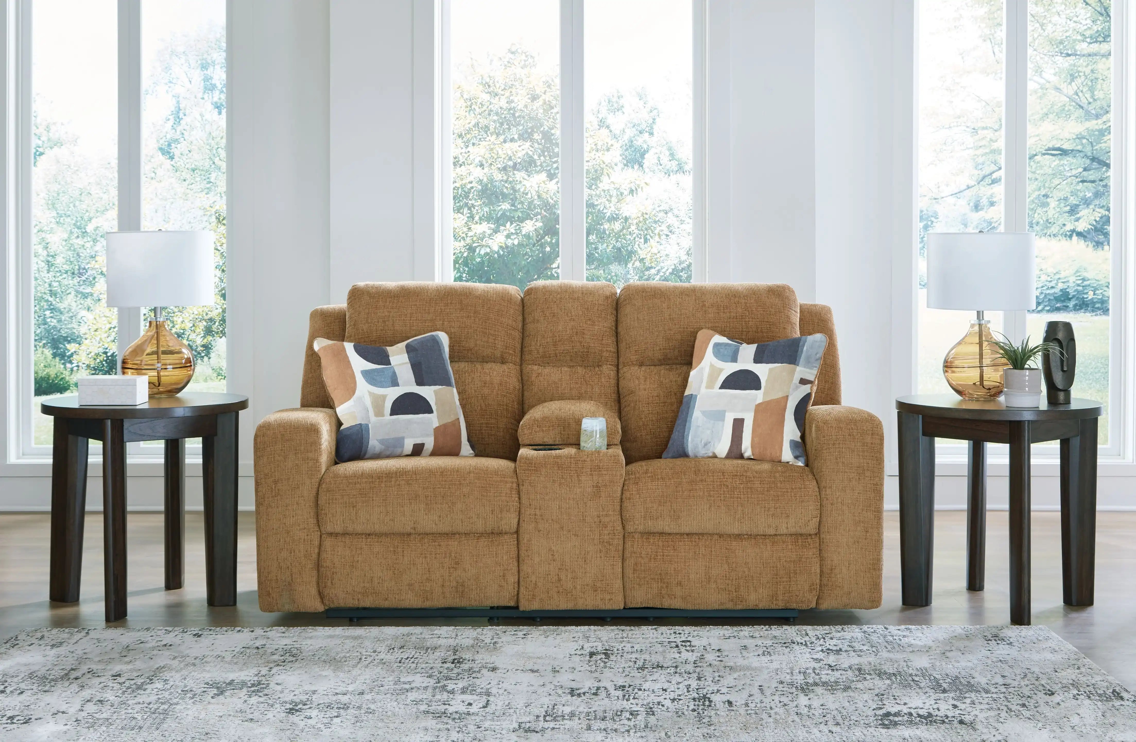 Kanlow - Dbl Reclining Loveseat With Console - Best Buy Furniture