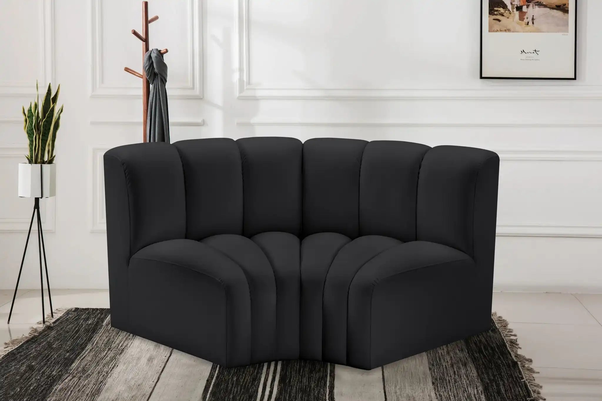 Arc - Faux Leather 2 Piece Modular Sofa