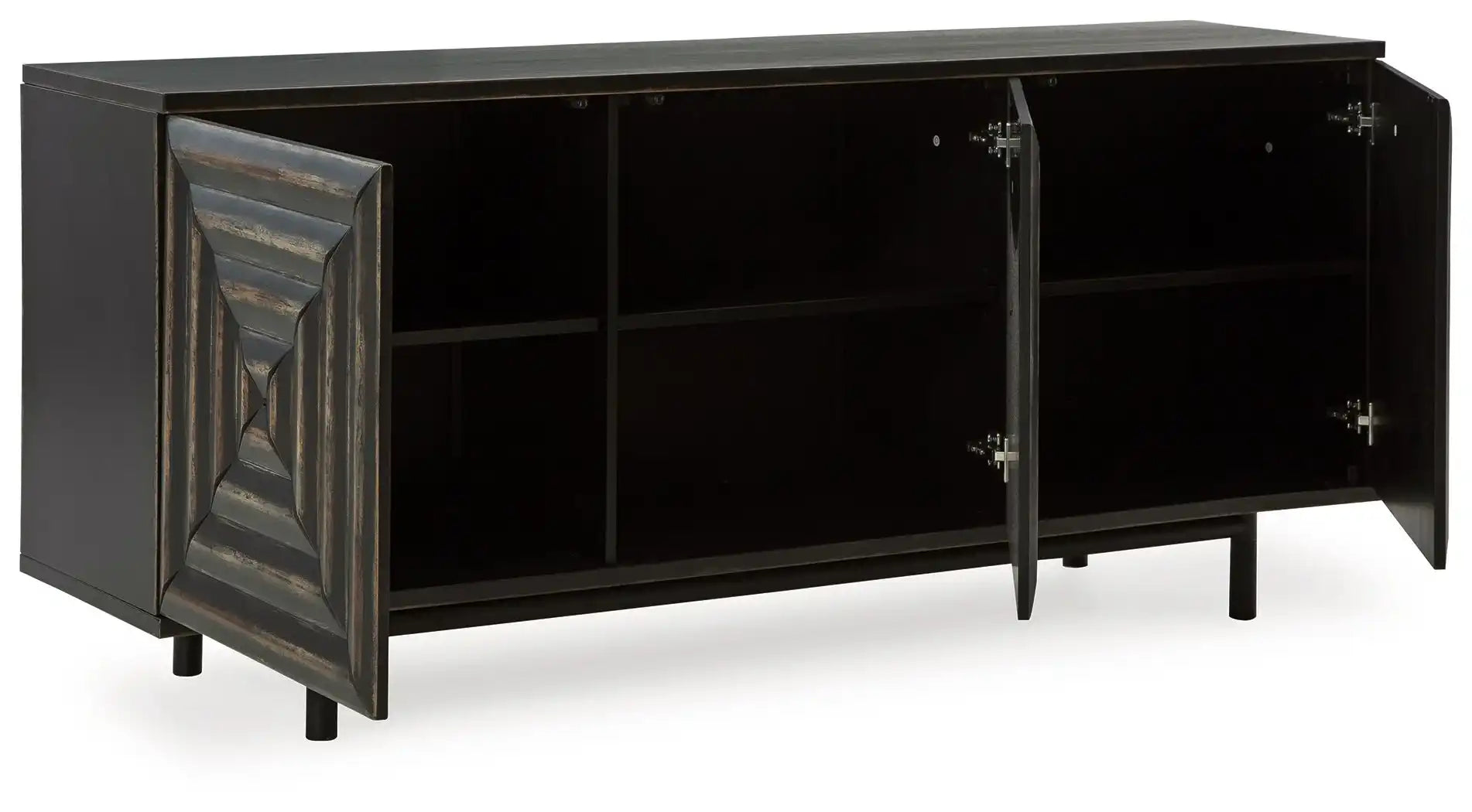 Fair Ridge - Accent Cabinet - Distressed Black - Best Buy Furniture