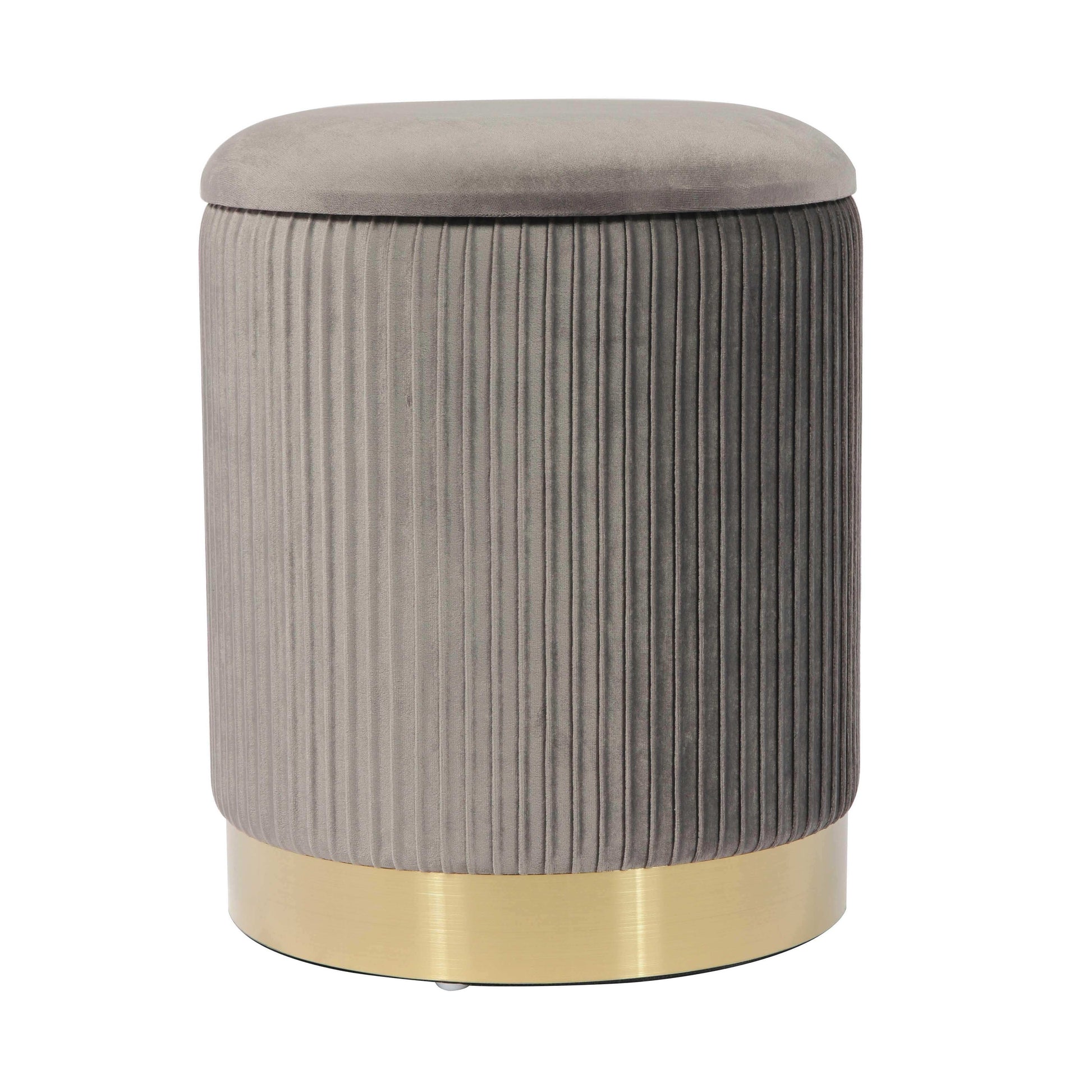 Zoe - Velvet Storage Ottoman - Best Buy Furniture