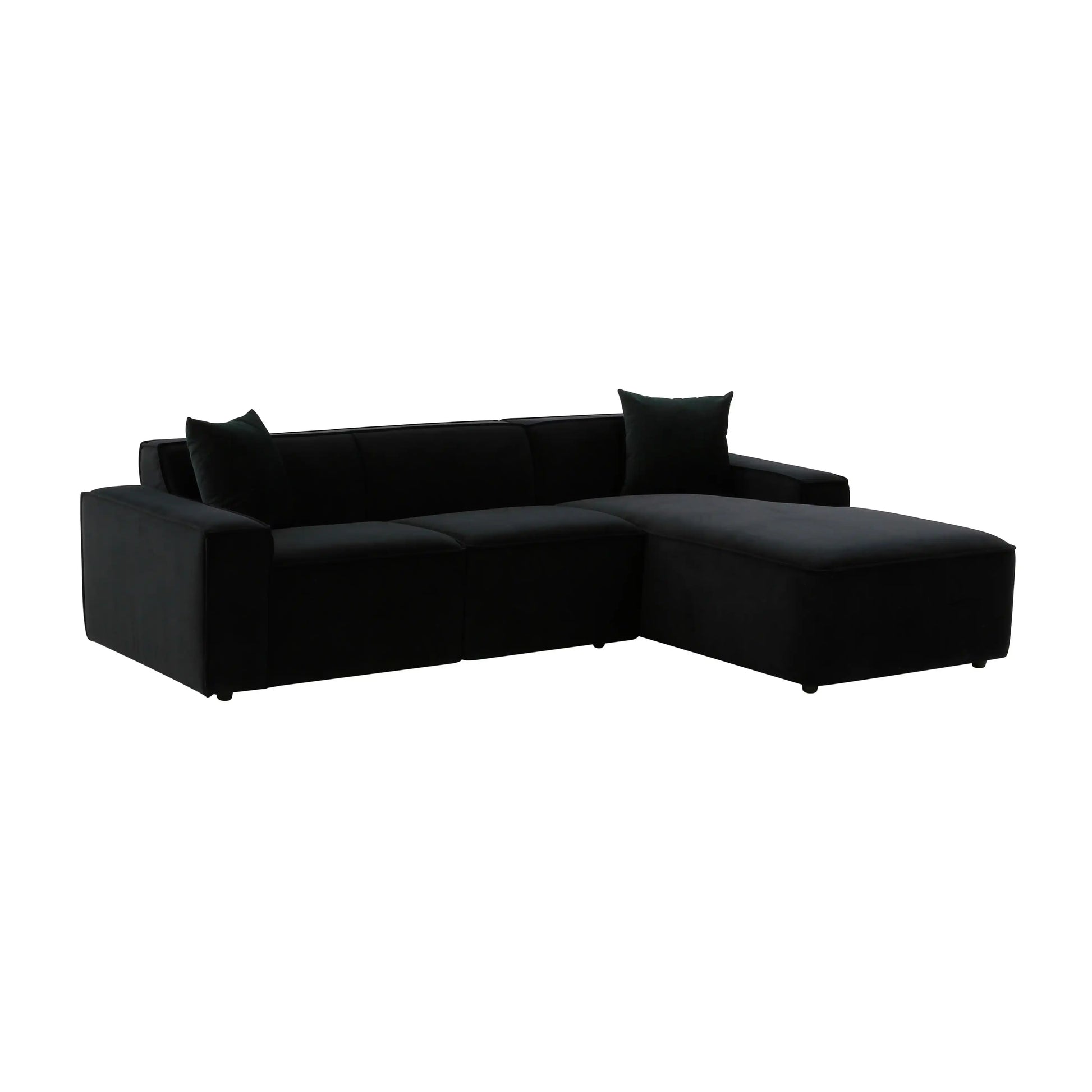 Olafur - Velvet Sectional - Best Buy Furniture