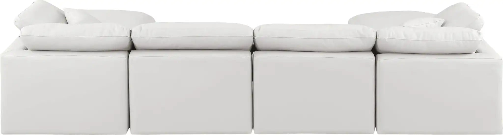 Indulge - Faux Leather 6 Piece Modular Double Chaise Sectional
