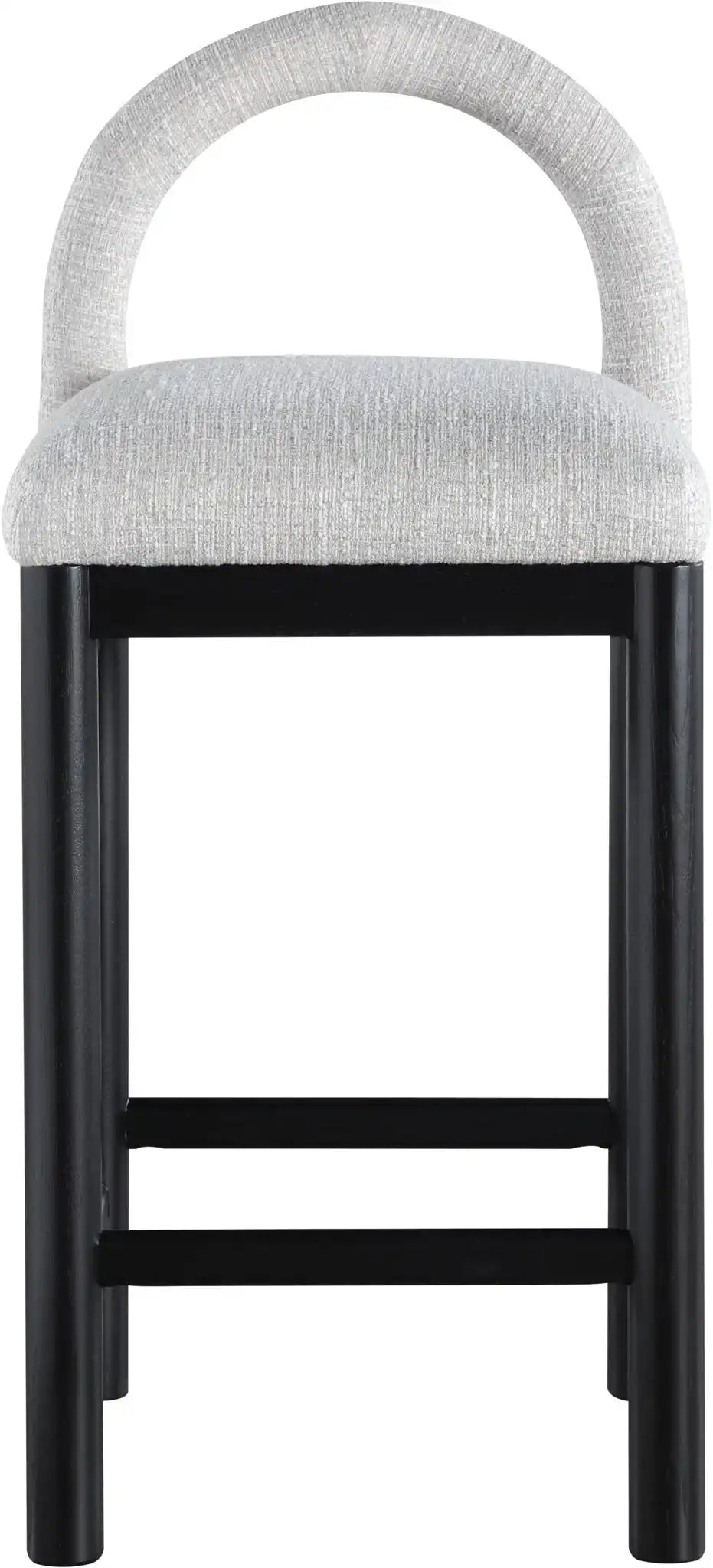 Conrad - Linen Counter Stool With Black Legs