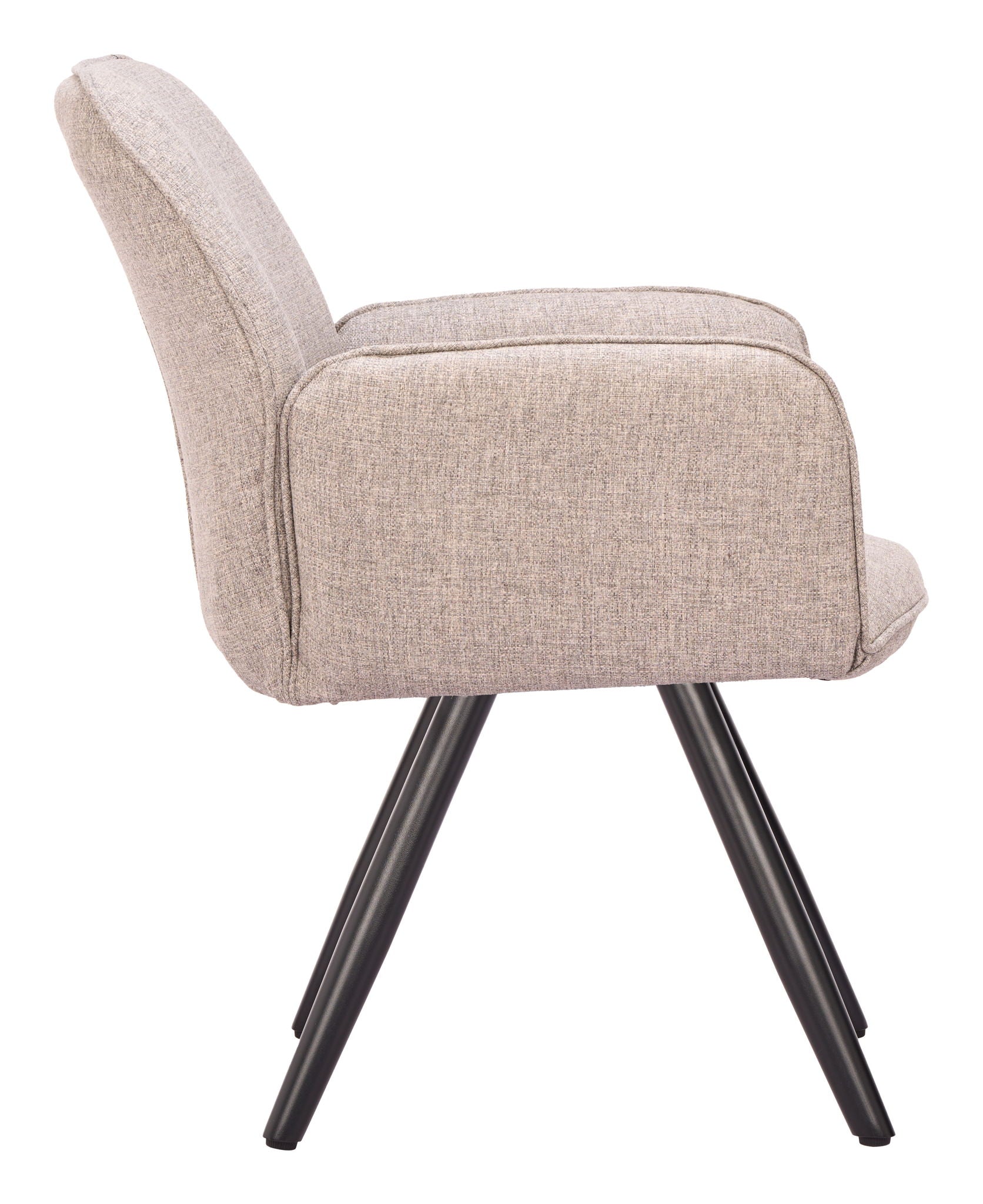 Sieve - Swivel Dining Chair (Set of 2) - Beige / Black