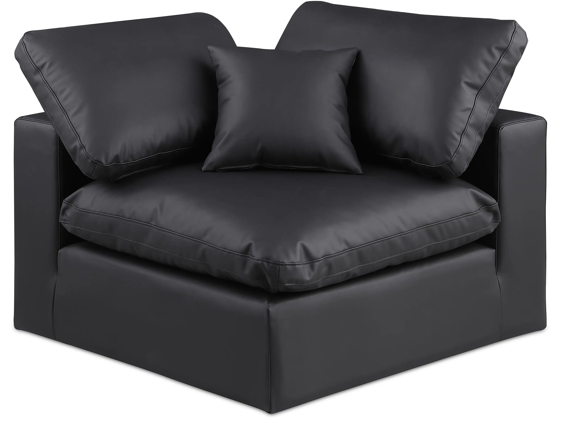 Comfy - Faux Leather Corner Chair - Best Buy Furniture