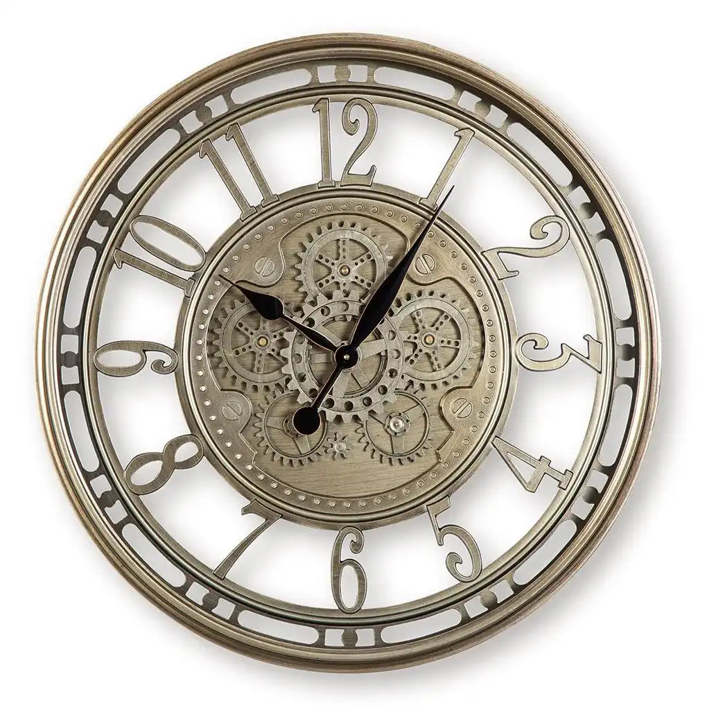 Gilover - Wall Clock - Champagne Finish - Best Buy Furniture