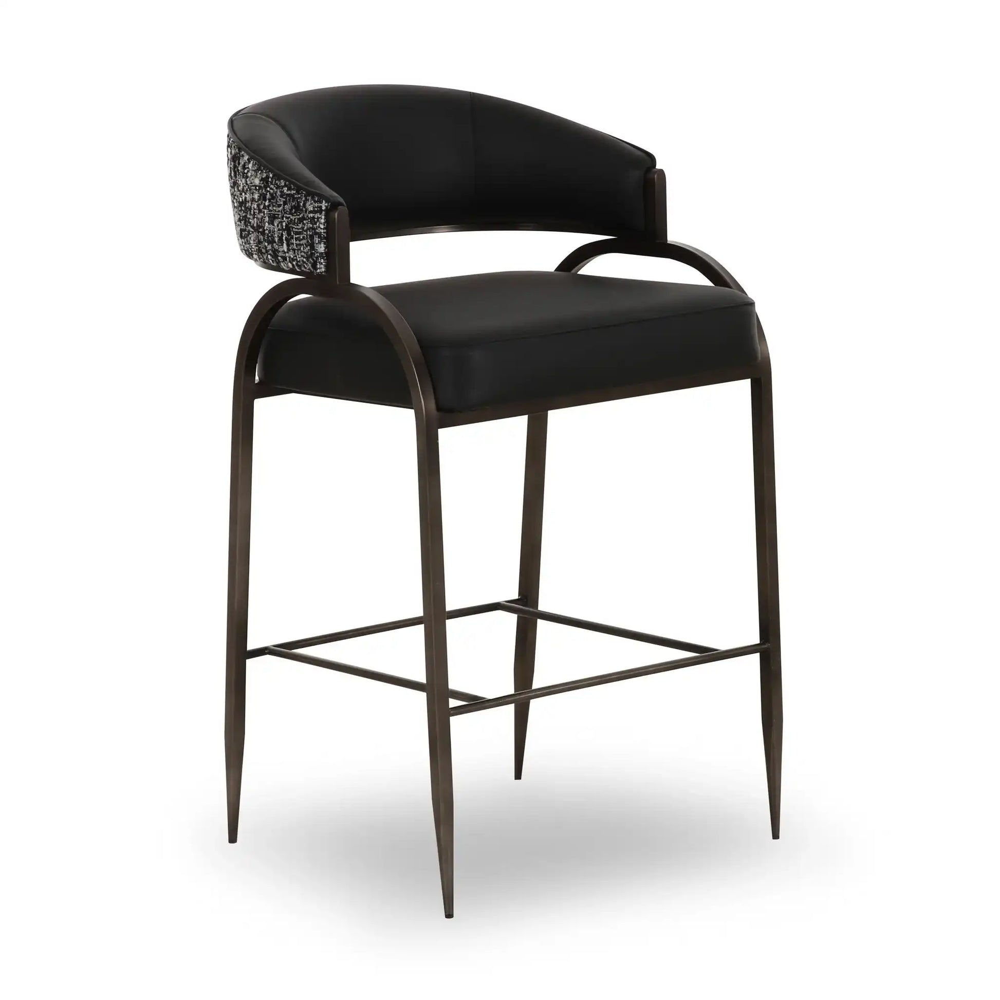 Tatum - Vegan Leather 2-Tone Counter Stool - Best Buy Furniture