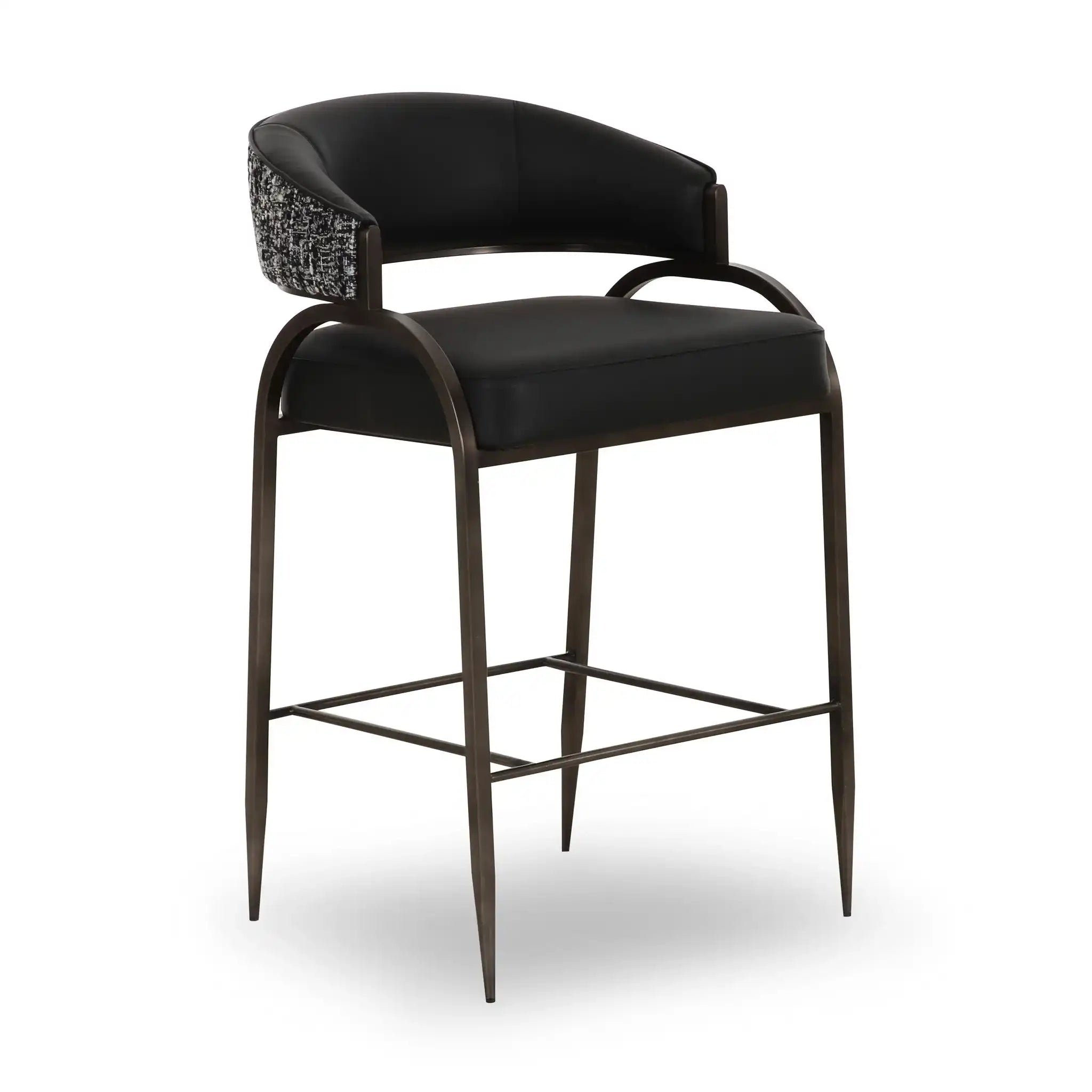 Tatum - Vegan Leather 2-Tone Counter Stool - Best Buy Furniture